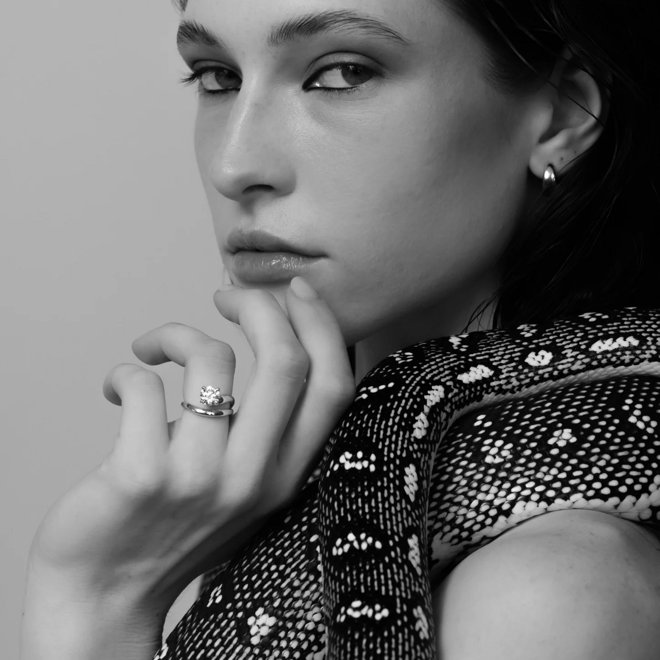 1.5 - 2.5 CT Round Lab Grown Diamond Wrap Engagement Ring