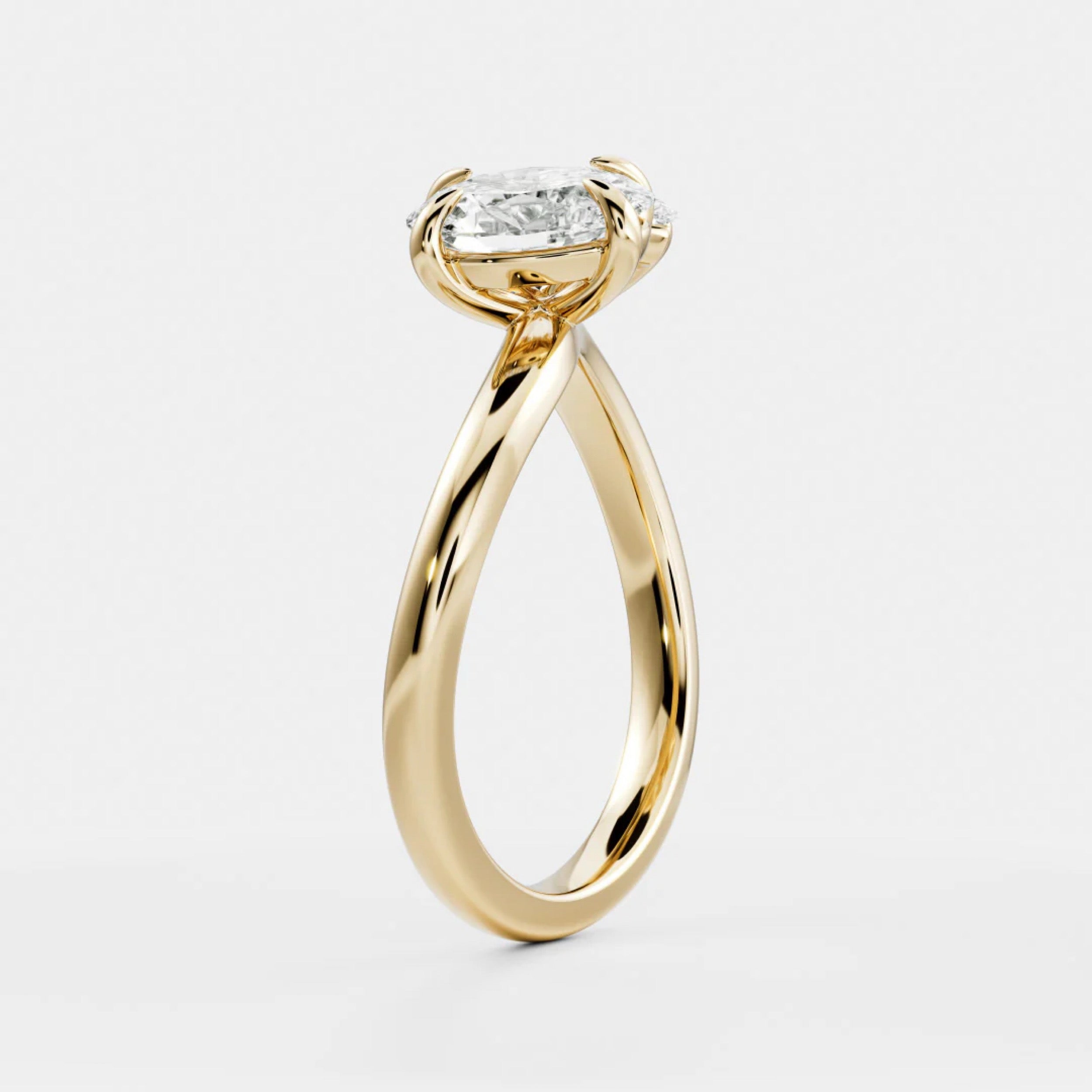 2.0 - 4.0 CT Oval & Marquise Lab Grown Diamond Two Stone Engagement Ring