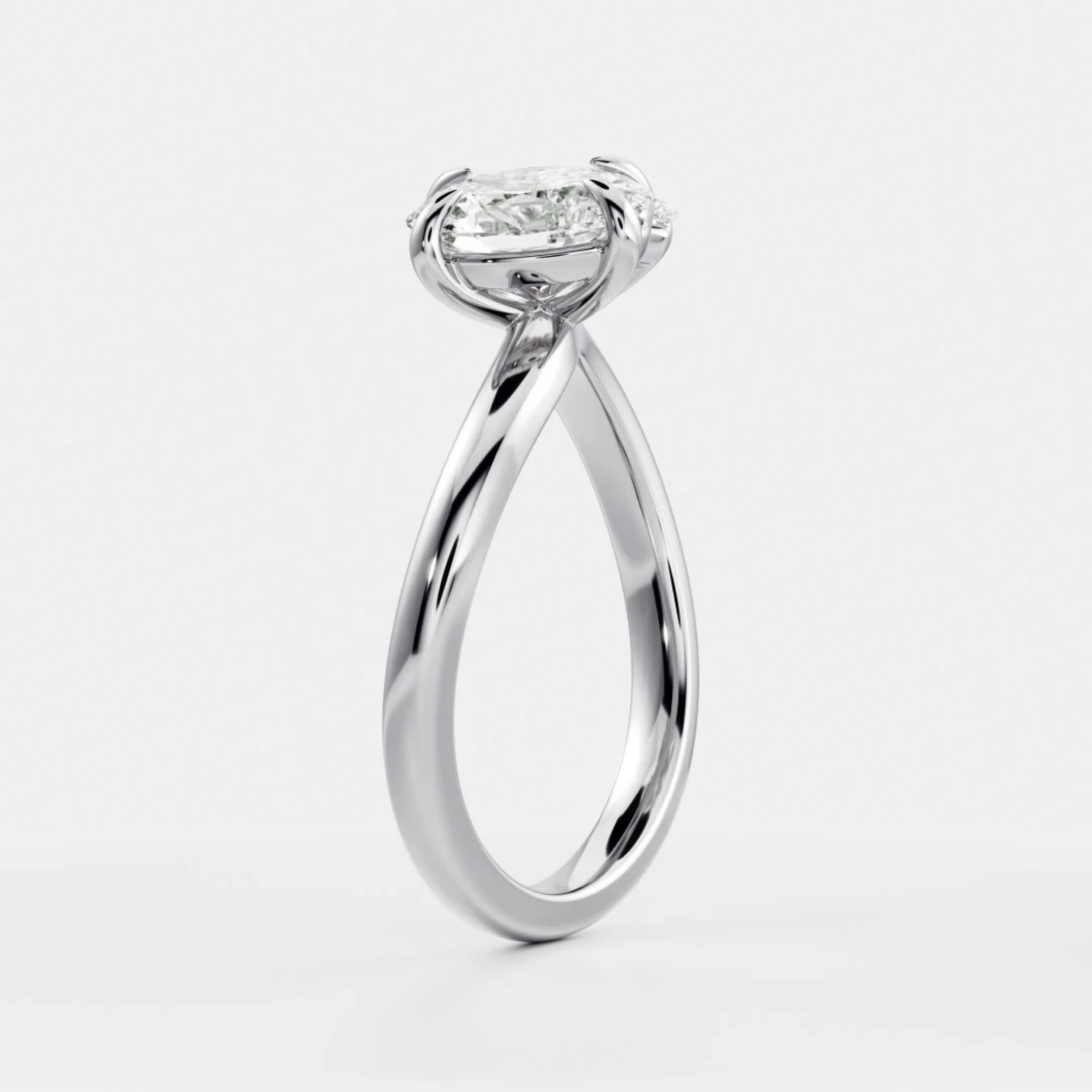 2.0 - 4.0 CT Oval & Marquise Lab Grown Diamond Two Stone Engagement Ring