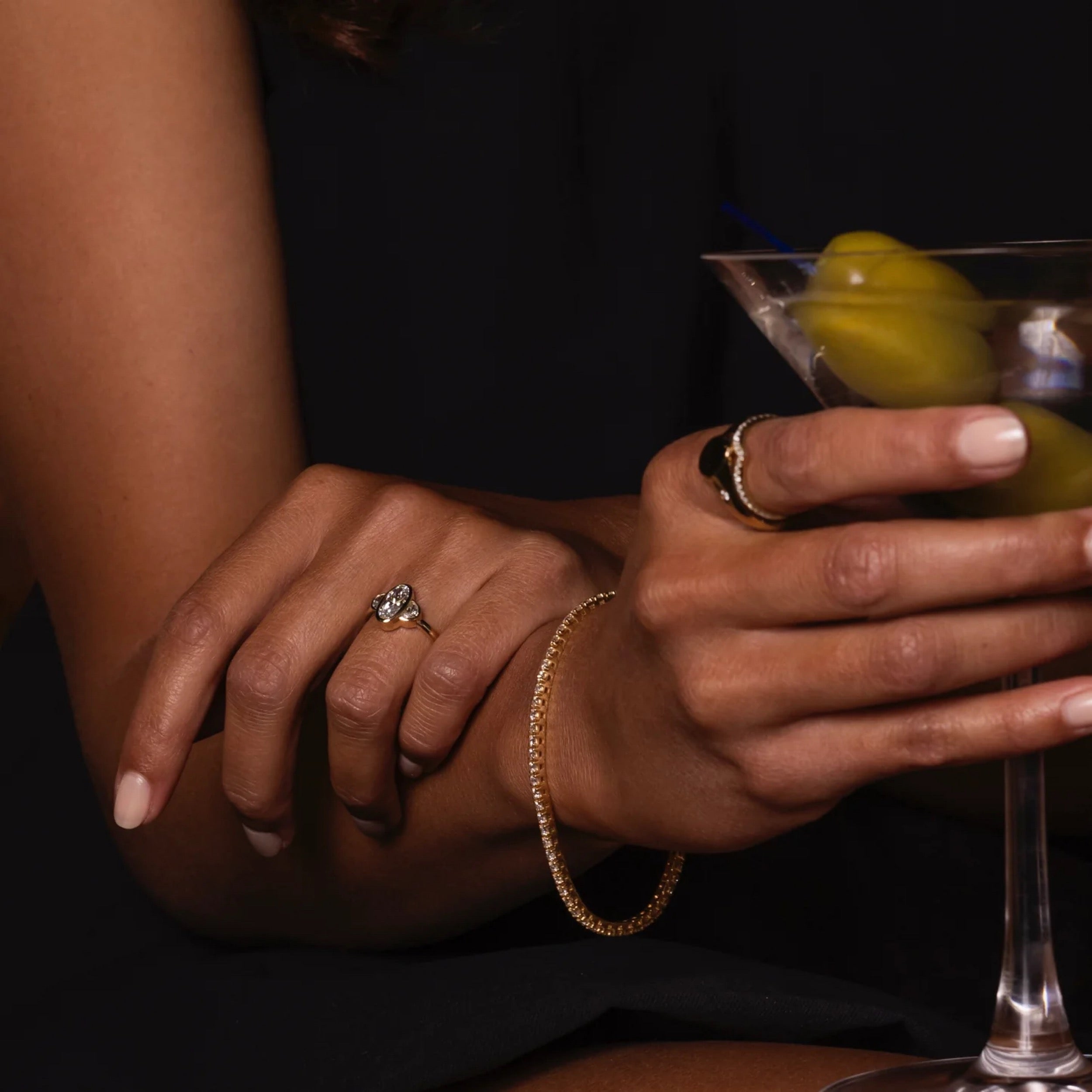 2.0 - 4.0 CT Oval Lab Grown Diamond Bezel Trilogy Engagement Ring