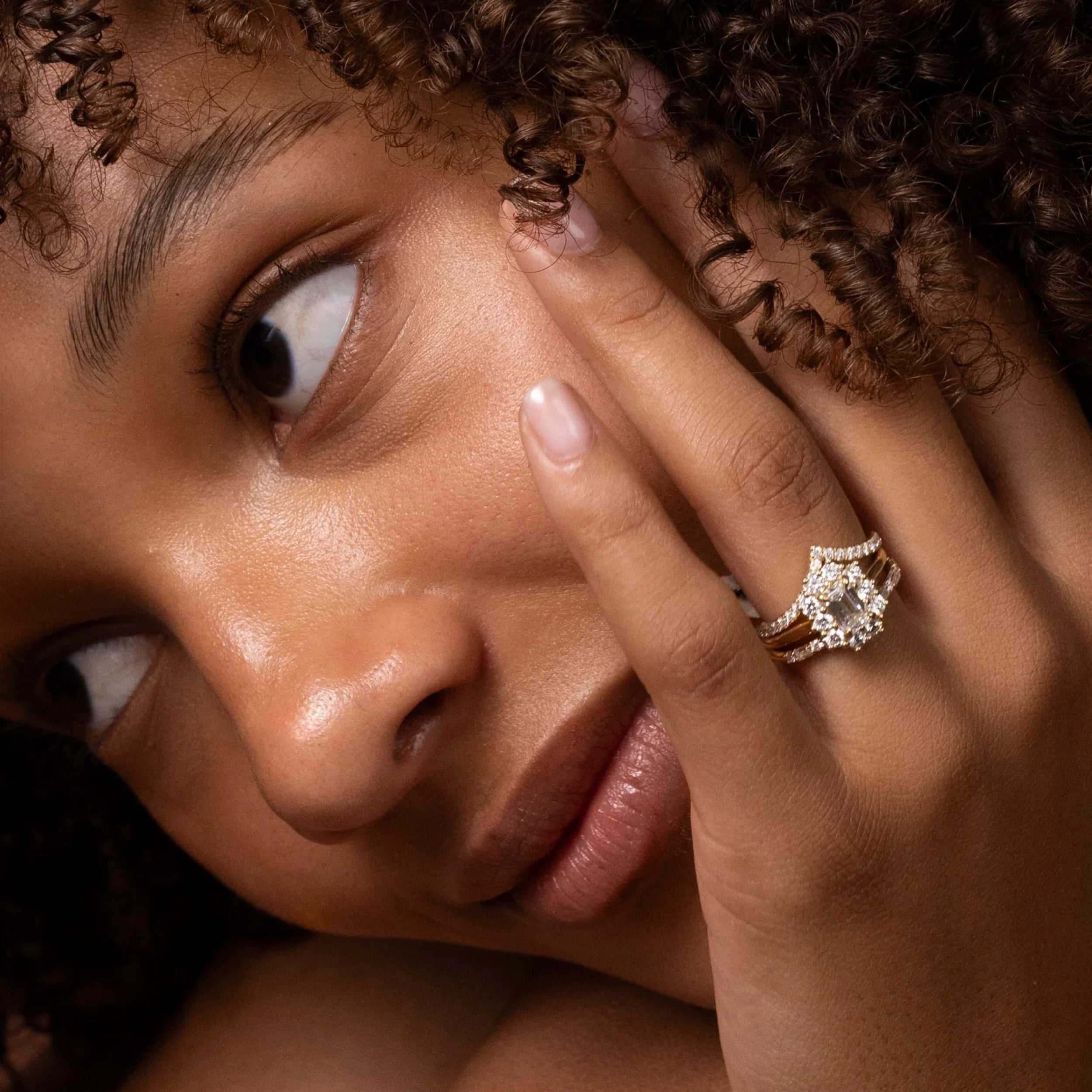 1.5 - 2.5 CT Emerald Lab Grown Diamond Antique Halo Engagement Ring