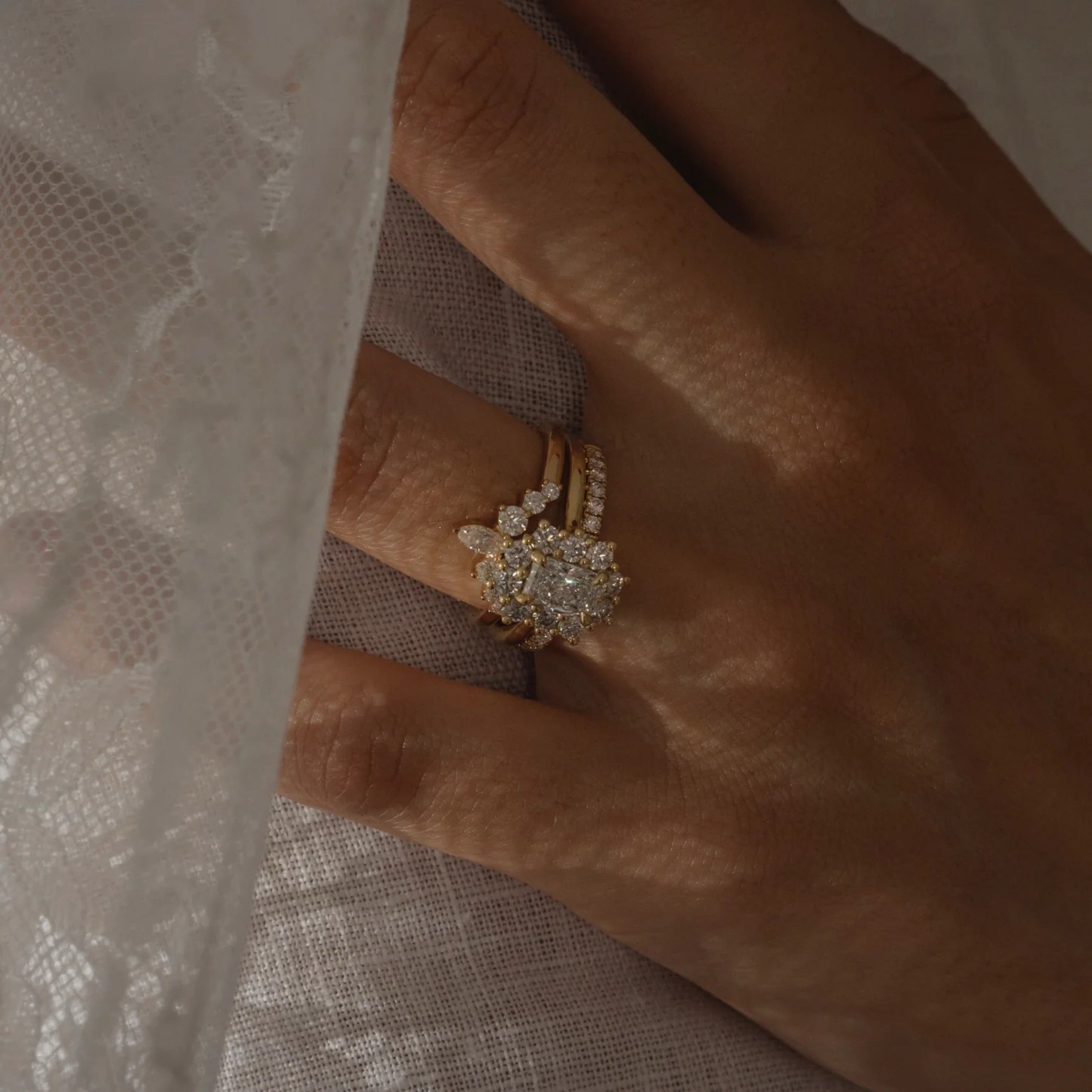 1.5 - 2.5 CT Radiant Lab Grown Diamond Antique Halo Engagement Ring