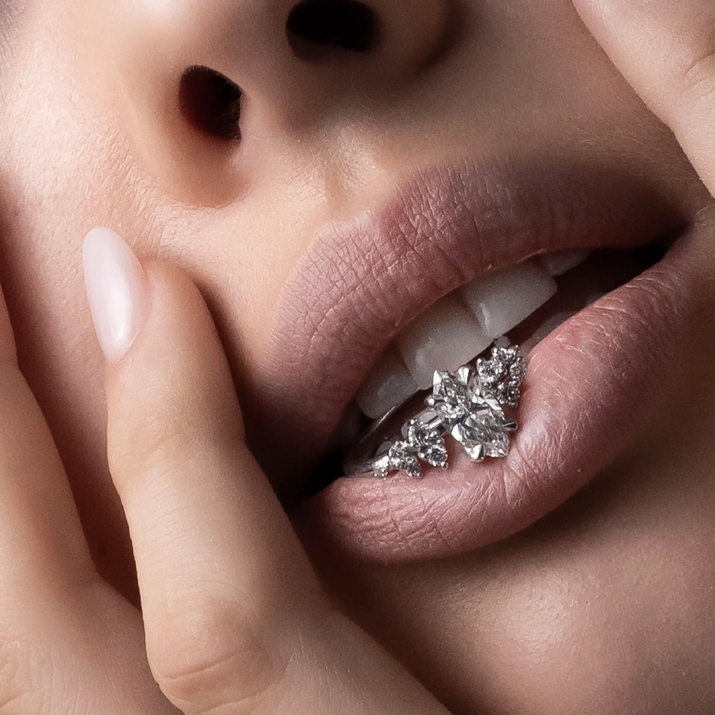 1.5 - 2.5 CT Oval Lab Grown Diamond Cluster Engagement Ring