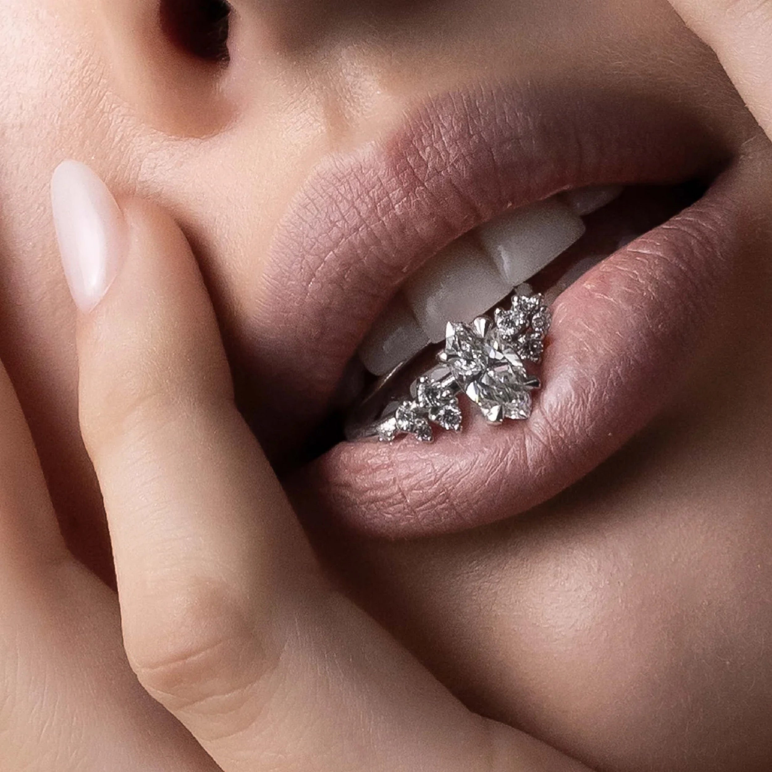 2.0 - 4.0 CT Marquise Lab Grown Diamond Cluster Engagement Ring