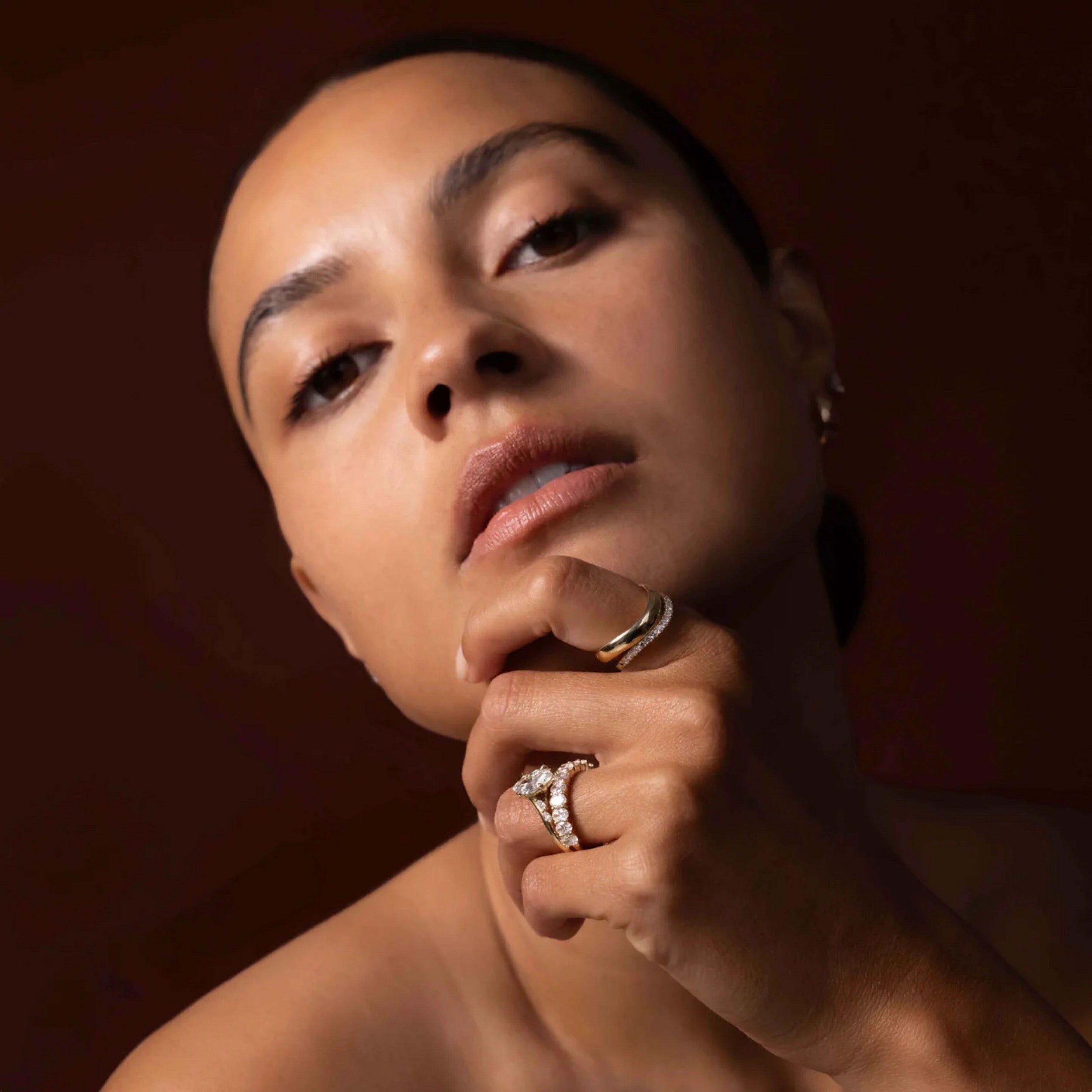 2.0 - 4.0 CT Marquise Lab Grown Diamond Twisted Band Engagement Ring