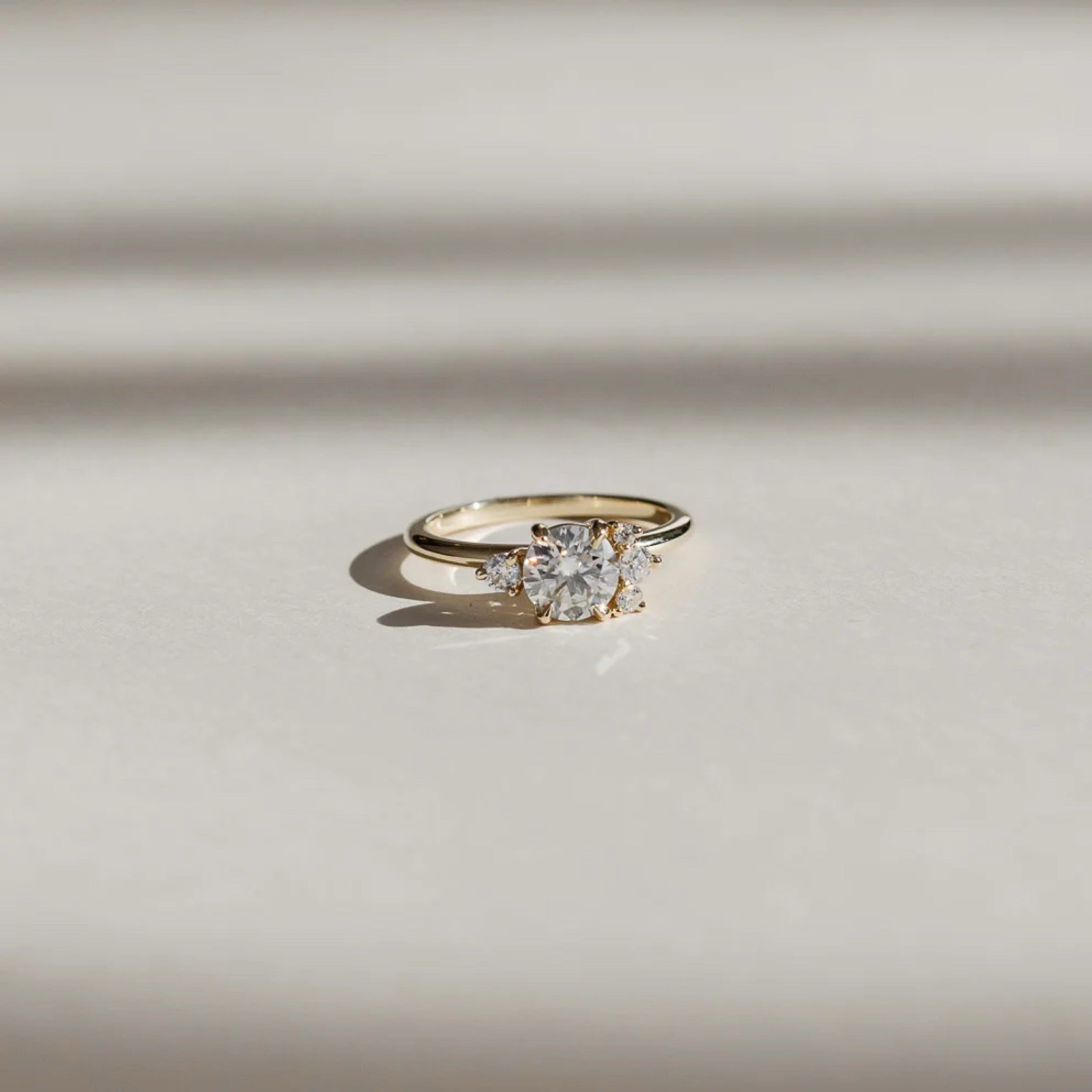 2.0 - 4.0 CT Round Lab Grown Diamond Cluster Engagement Ring