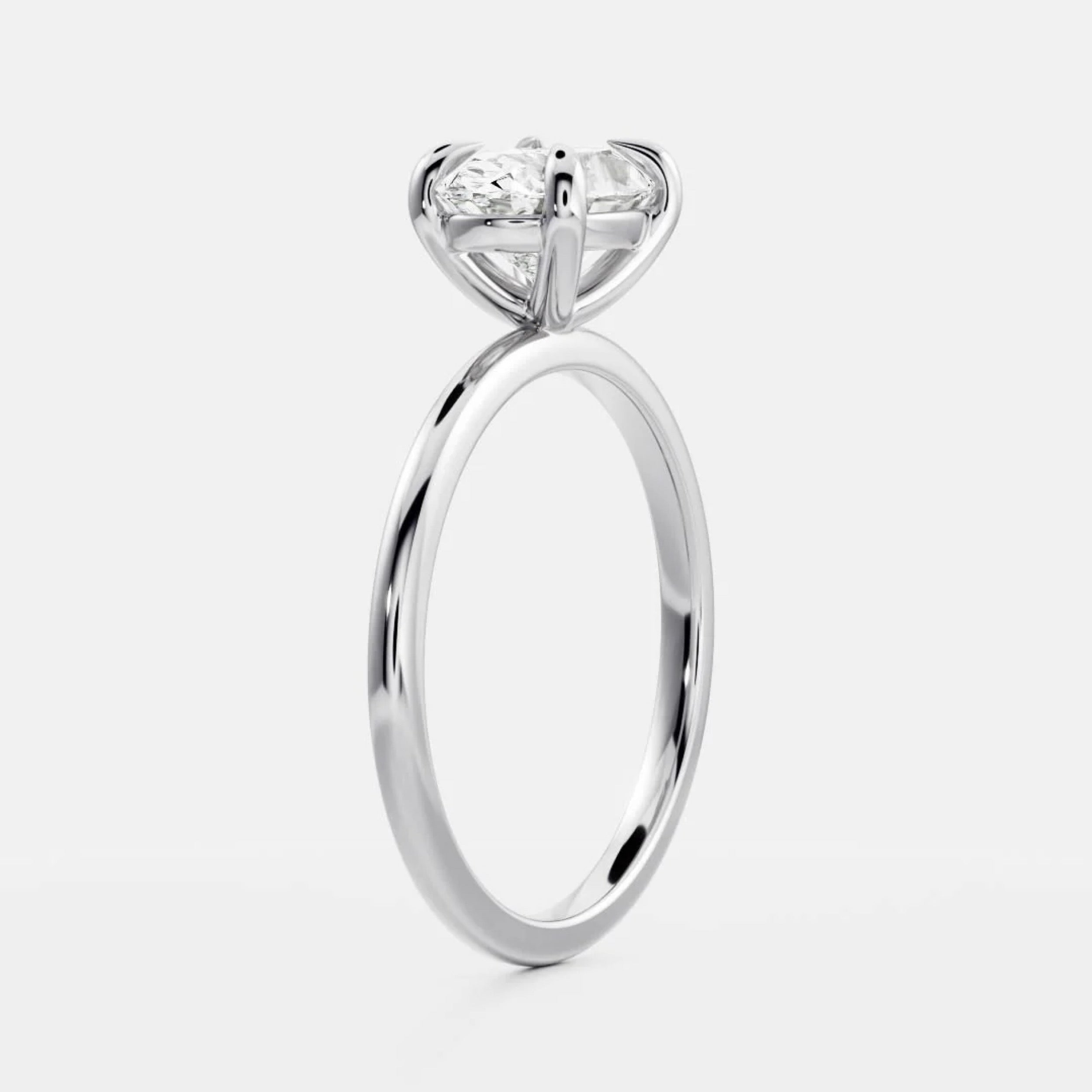 1.5 - 2.5 CT East West Oval Lab Grown Diamond Solitaire Engagement Ring