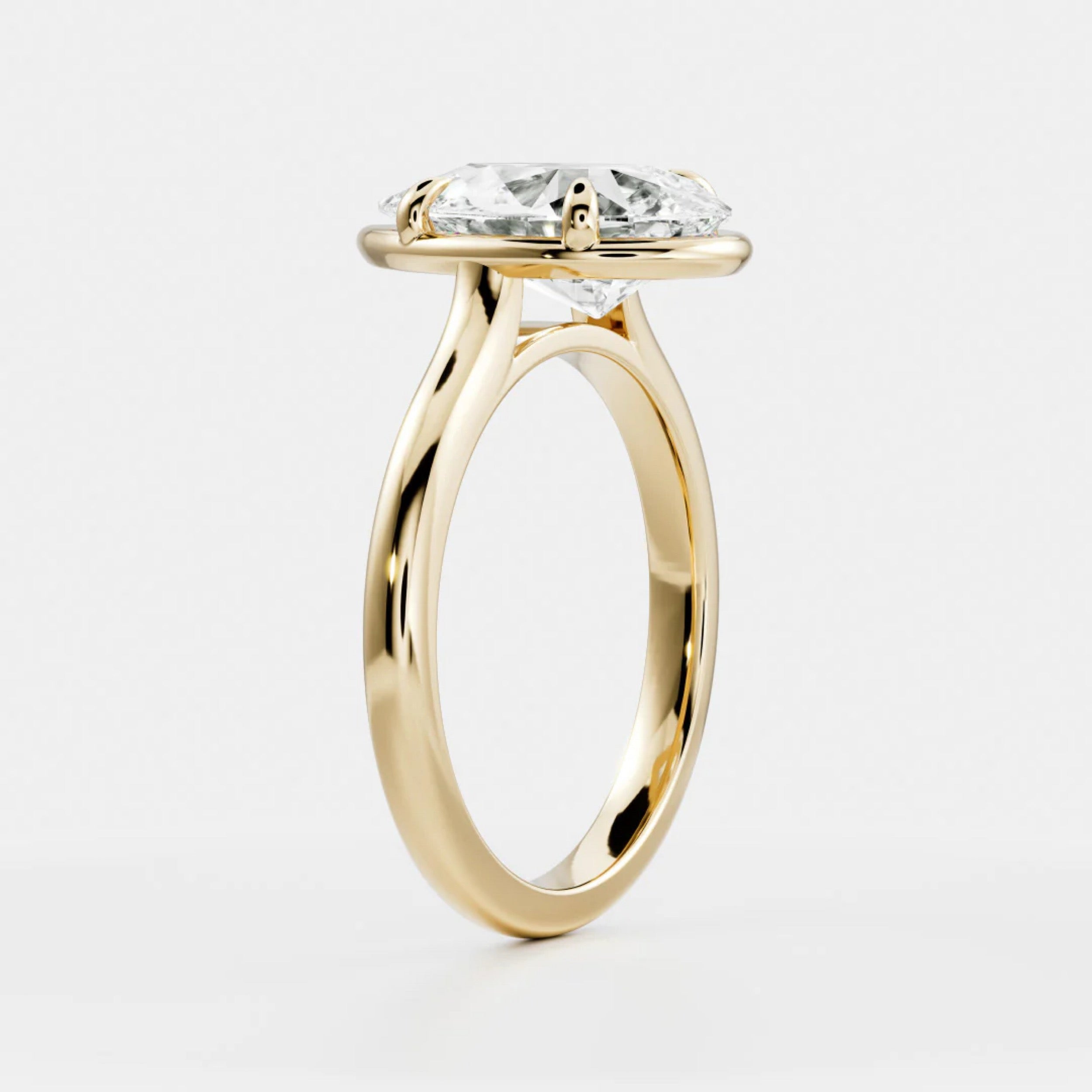 2.0 - 4.0 CT Pear Lab Grown Diamond Solitaire Engagement Ring