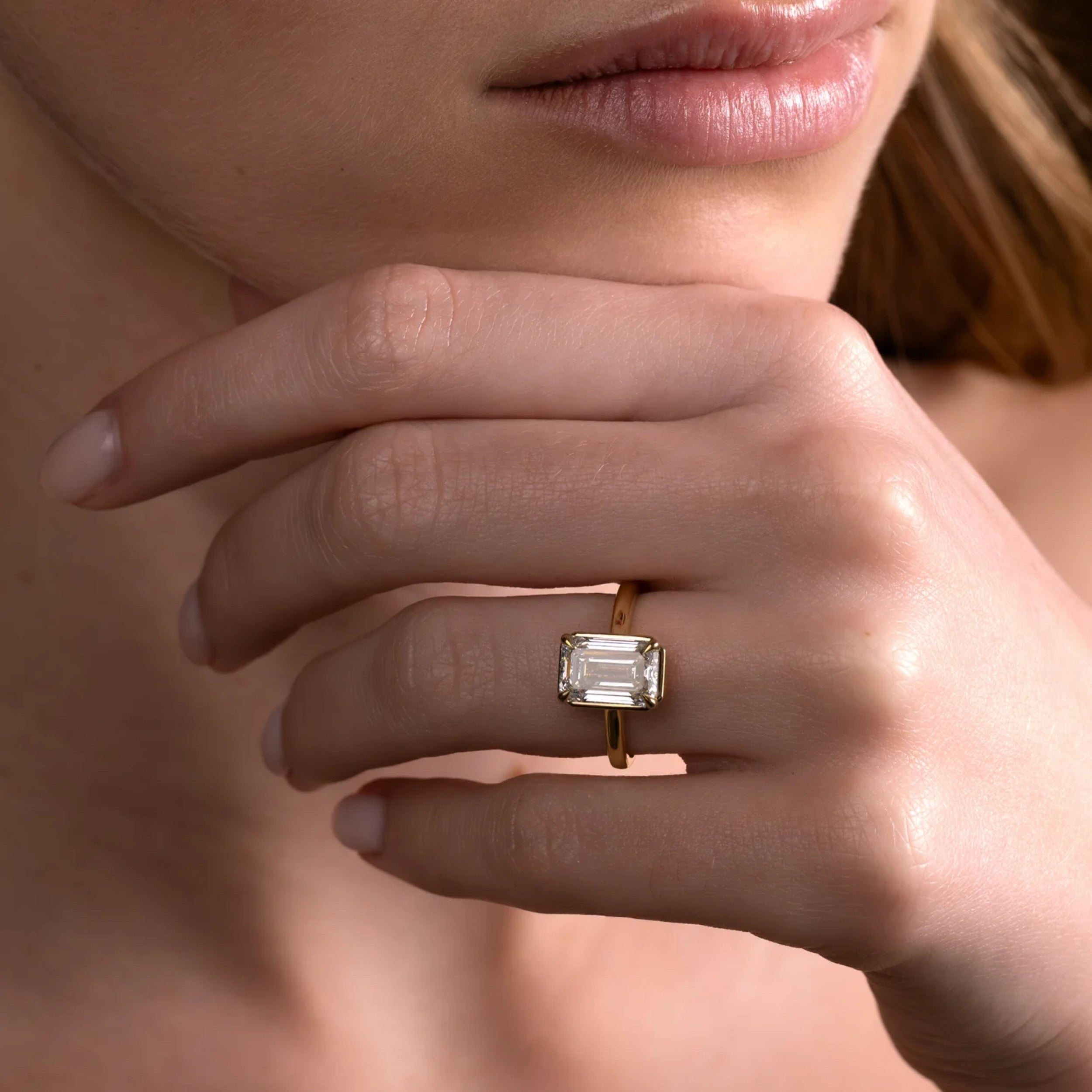 2.5 - 3.5 CT Emerald Lab Grown Diamond Solitiare Engagement Ring