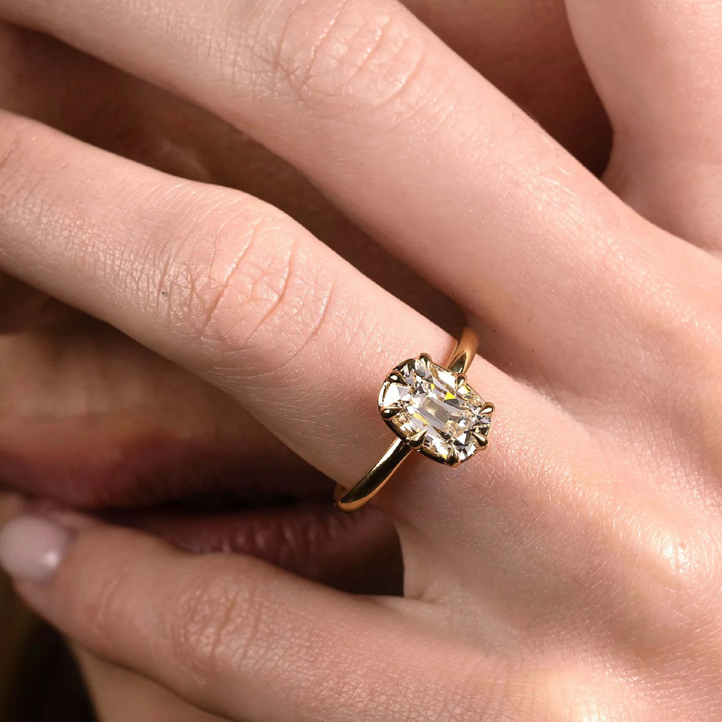 2.0 - 4.0 CT Elongated Cushion Lab Grown Diamond Solitaire Engagement Ring