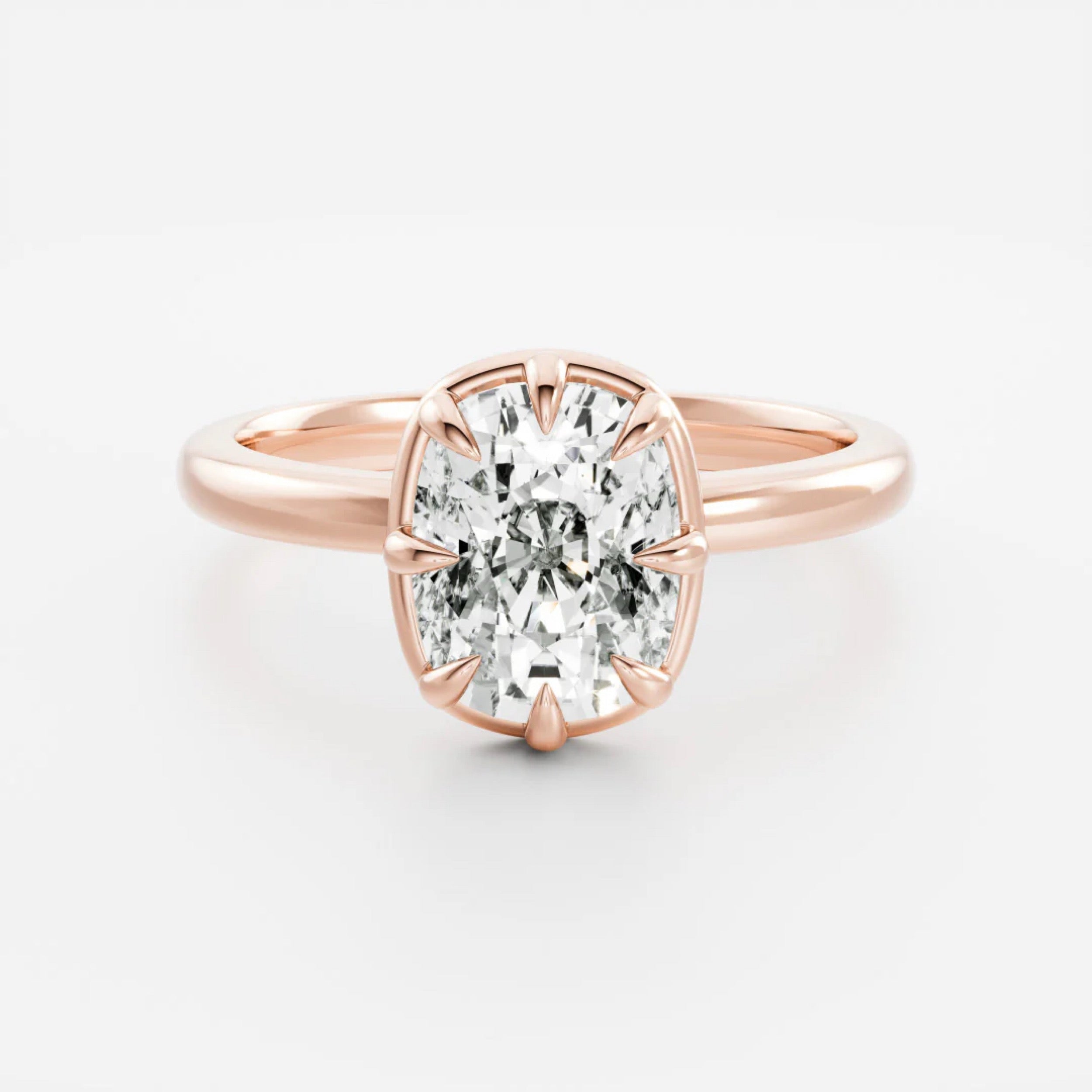 2.0 - 4.0 CT Elongated Cushion Lab Grown Diamond Solitaire Engagement Ring