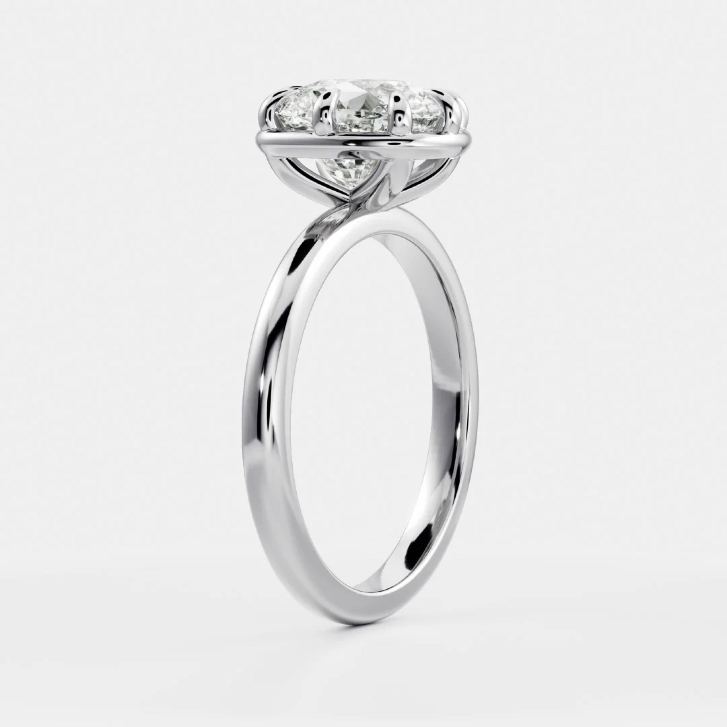 2.0 - 4.0 CT Elongated Cushion Lab Grown Diamond Solitaire Engagement Ring