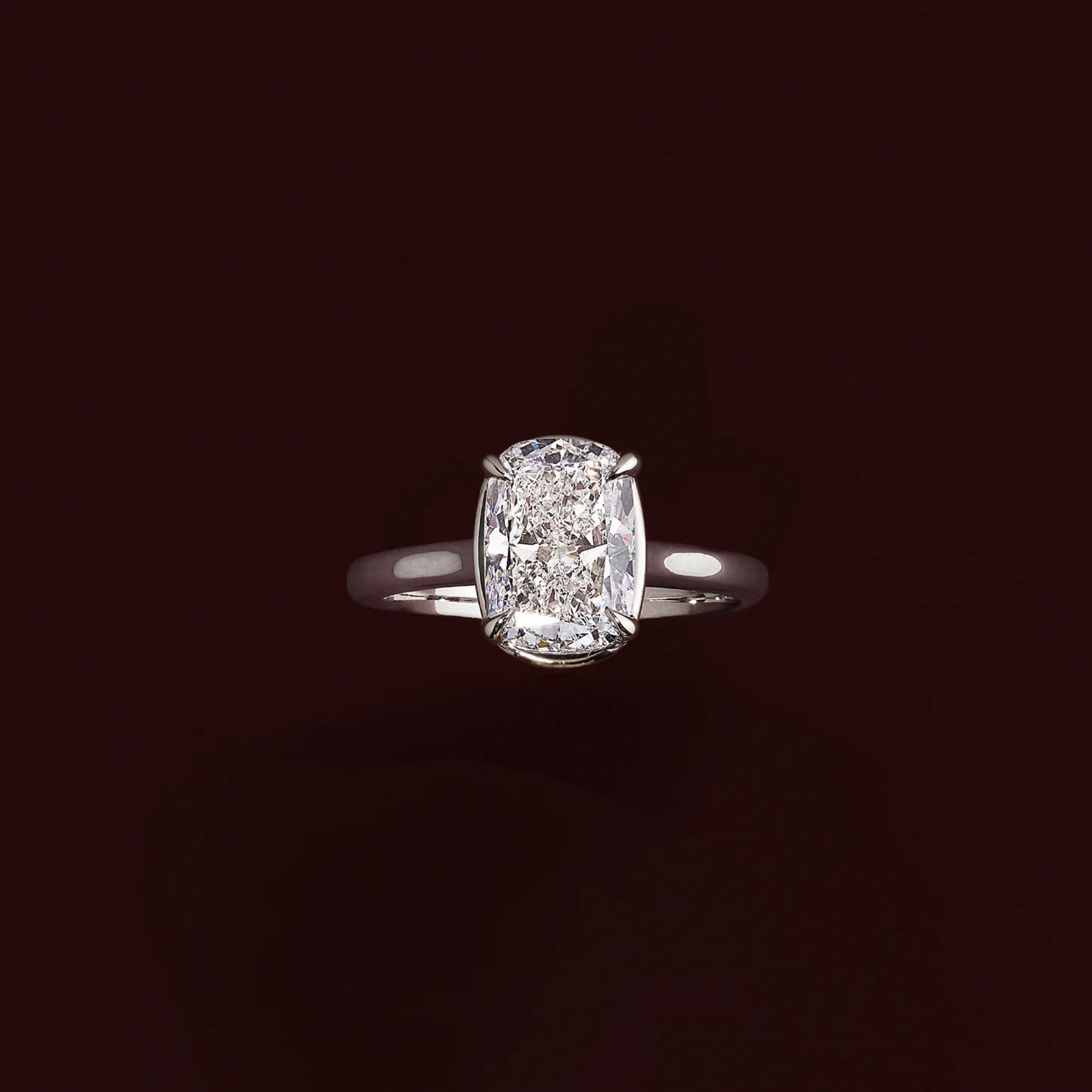 1.5 - 2.5 CT Elongated Cushion Lab Grown Diamond Solitaire Engagement Ring