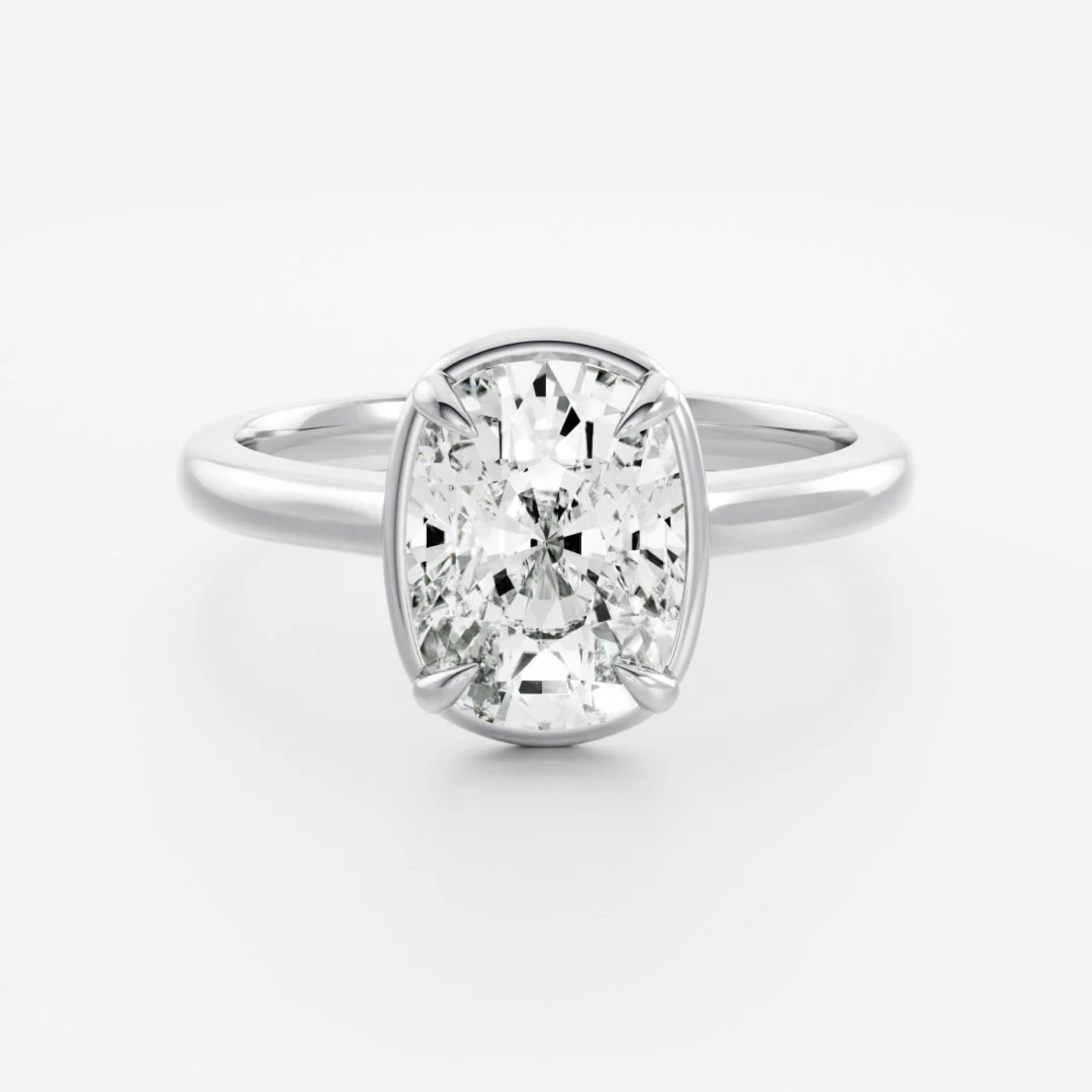 1.5 - 2.5 CT Elongated Cushion Lab Grown Diamond Solitaire Engagement Ring