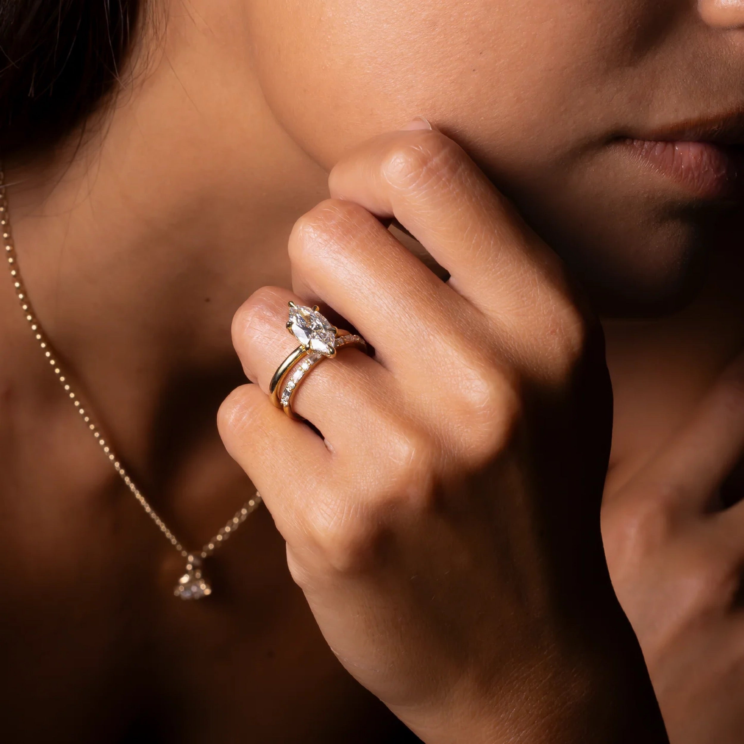 0.4 TCW Baguette & Round Lab Grown Diamond Half Eternity Wedding Band