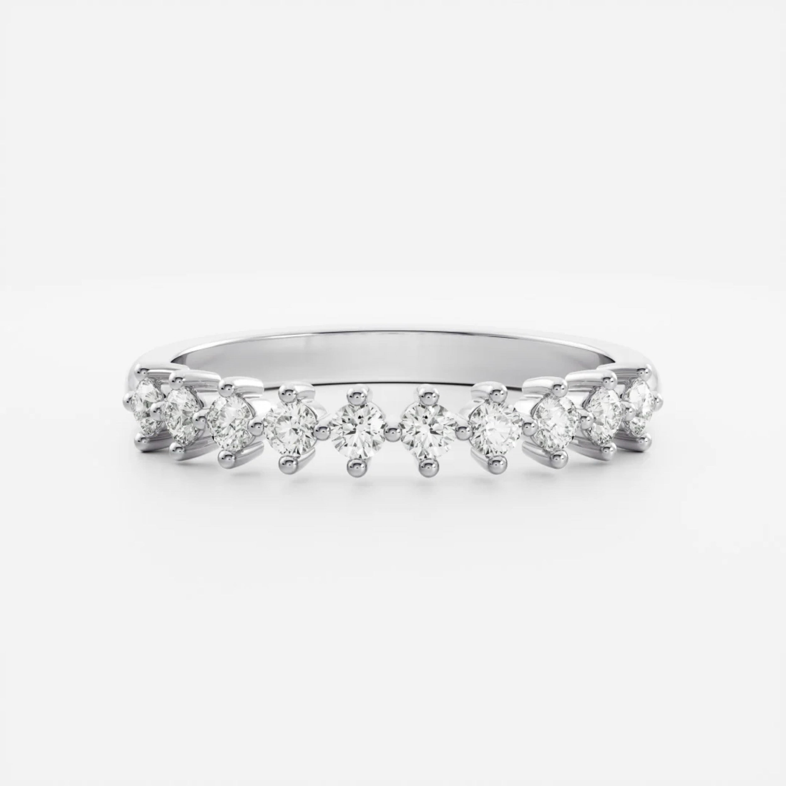 0.4 TCW Round Diamond Pave Wedding Band