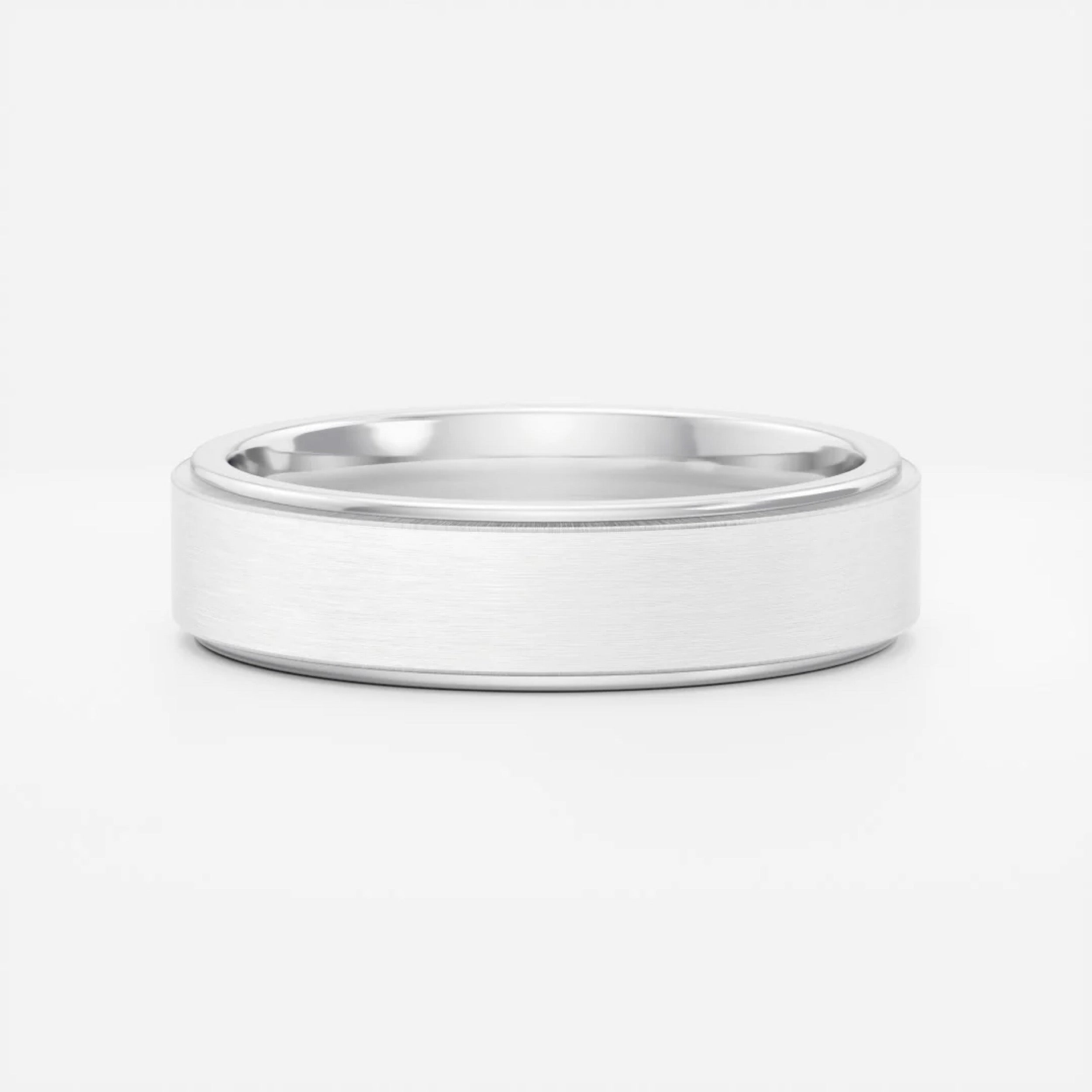 Men's Flat Edge Wedding Band