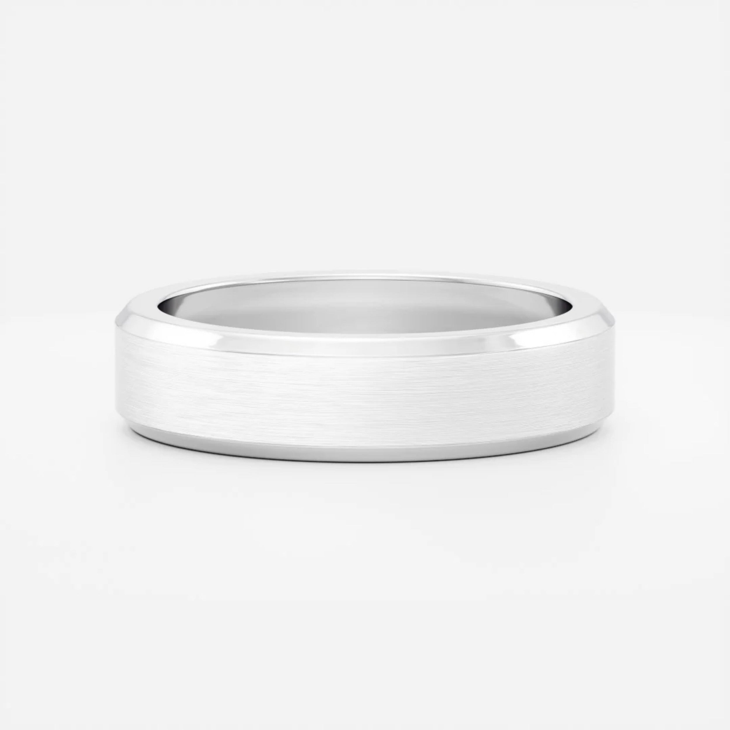Men's Brushed Edge Wedding Band