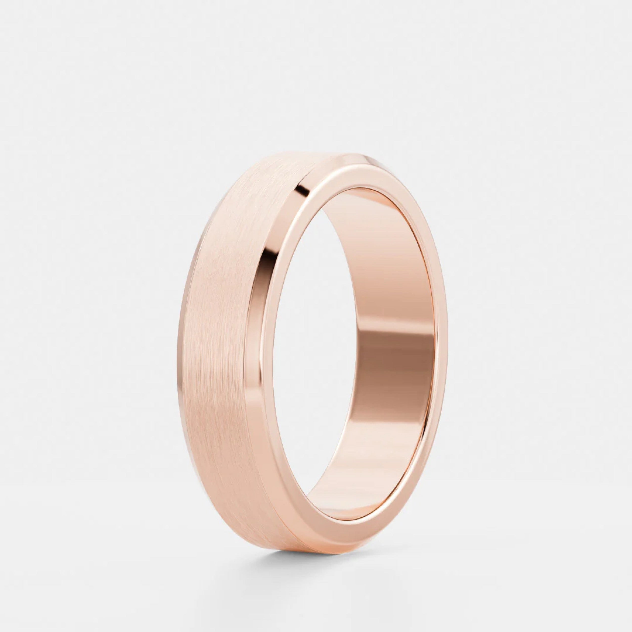 Men's Brushed Edge Wedding Band