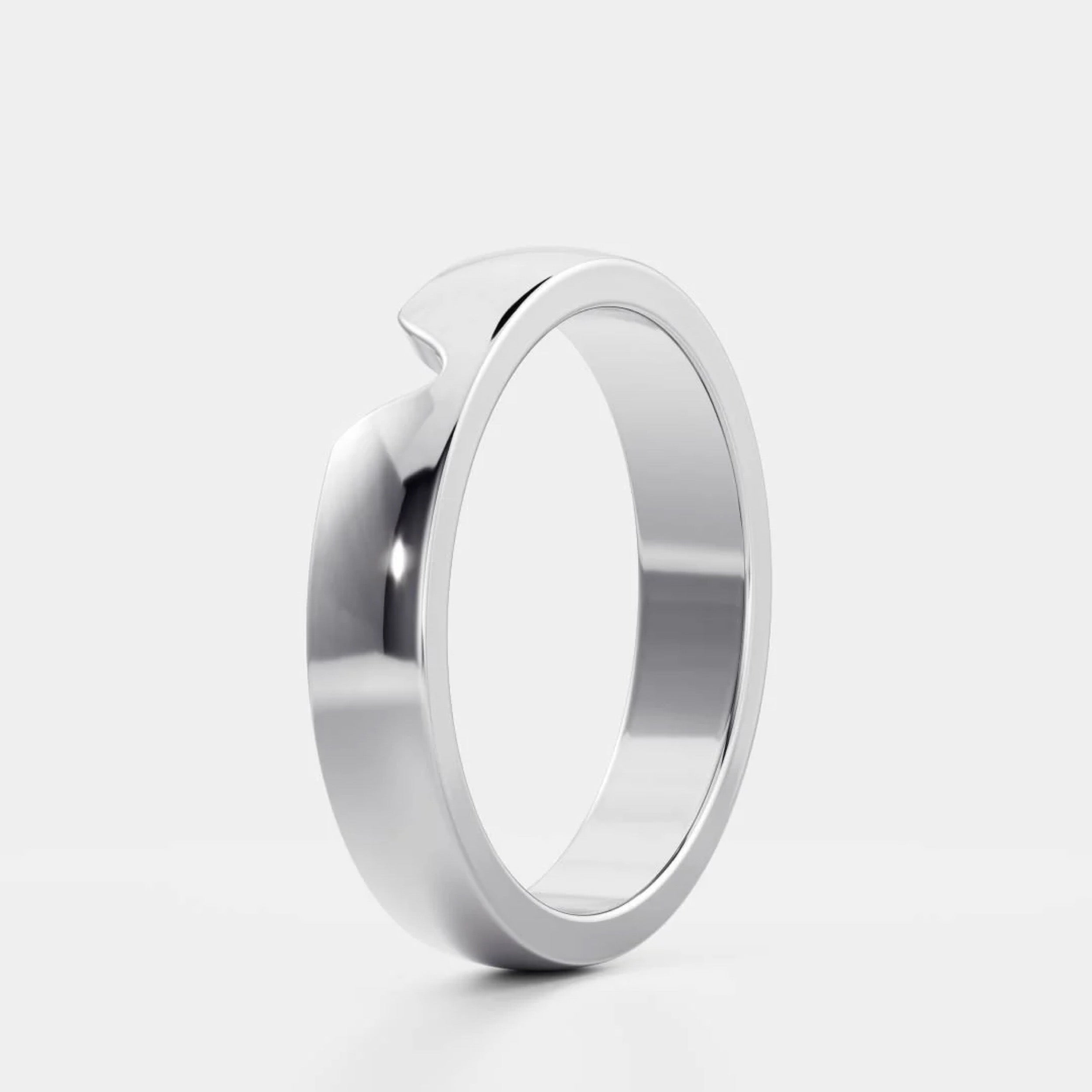 Men's Chevron Wedding Band