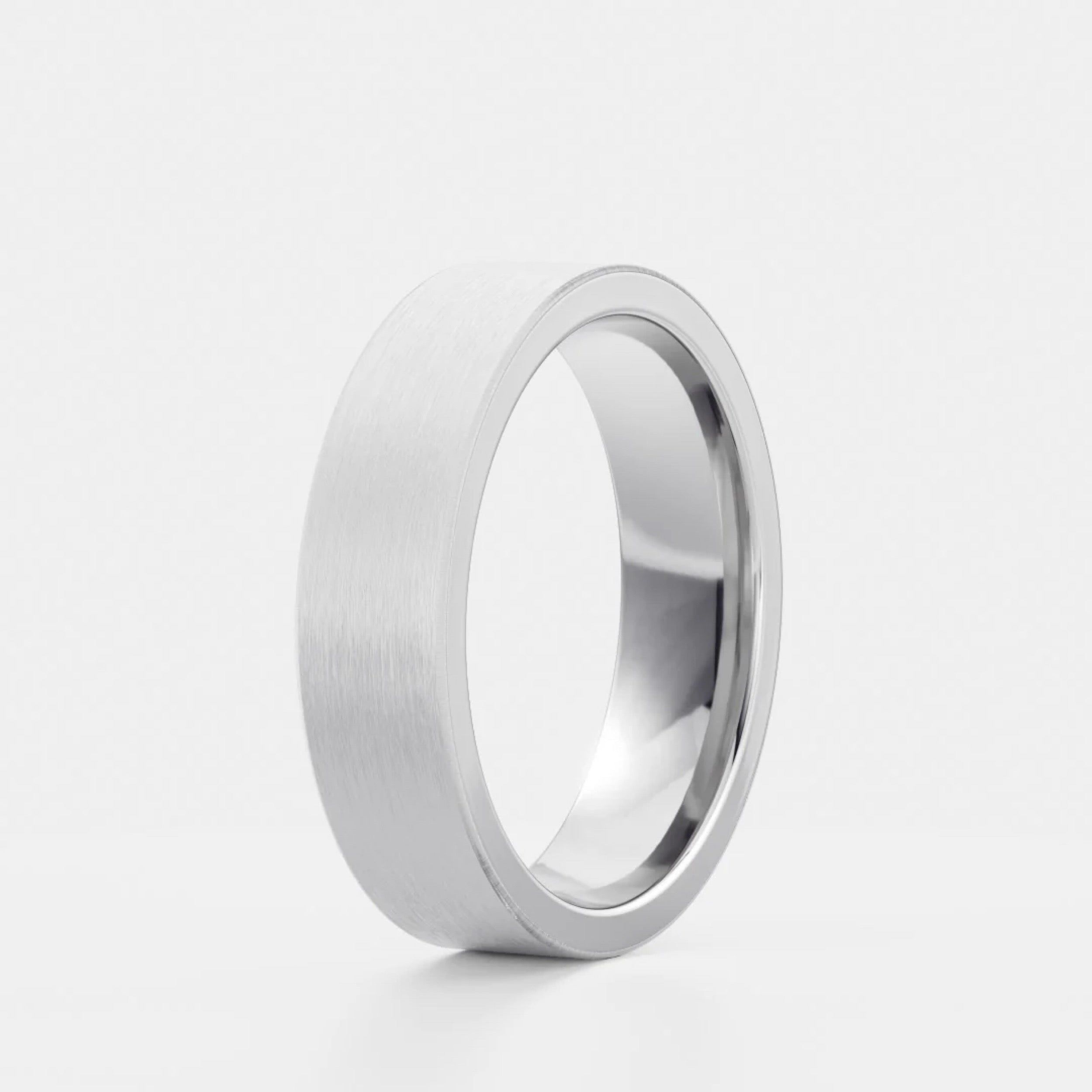 Men's Brushed Statement Wedding Band