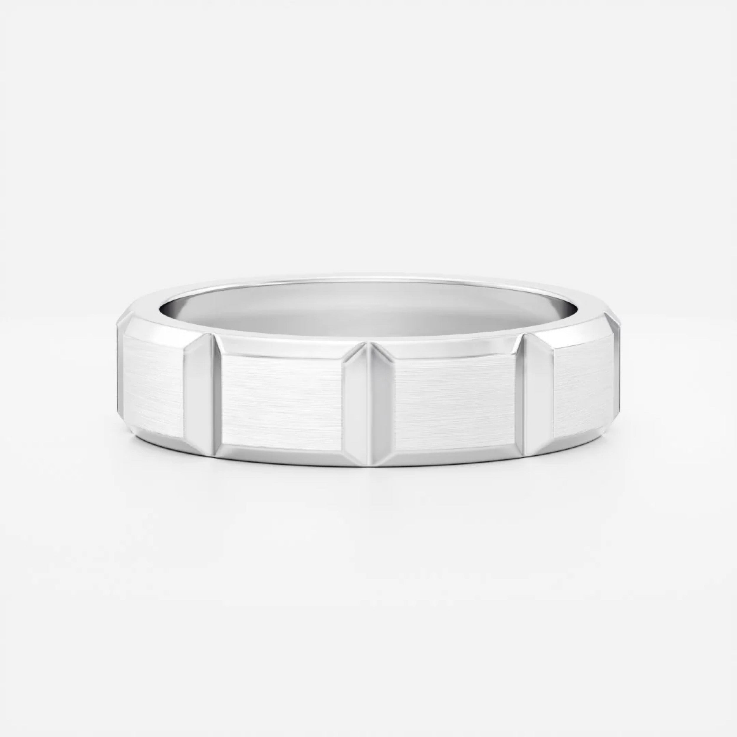 Men's Brushed Modular Wedding Band
