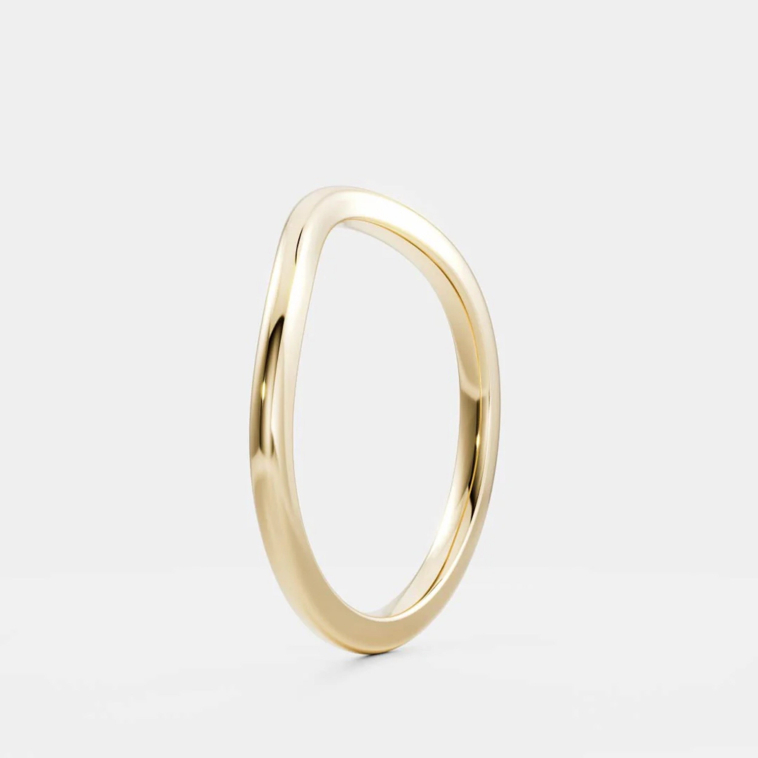 Classic Plain Curved Wedding Band