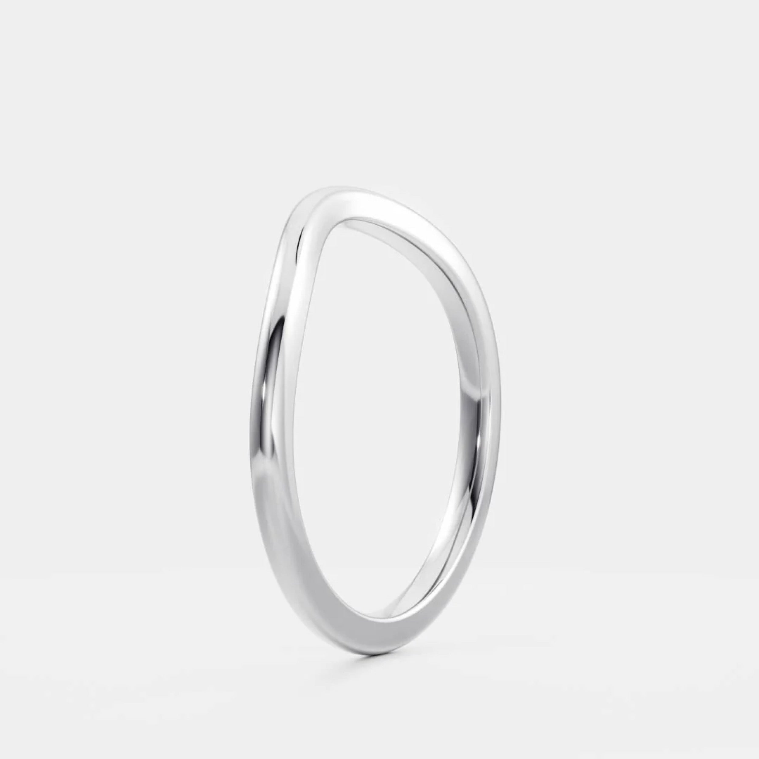 Classic Plain Curved Wedding Band