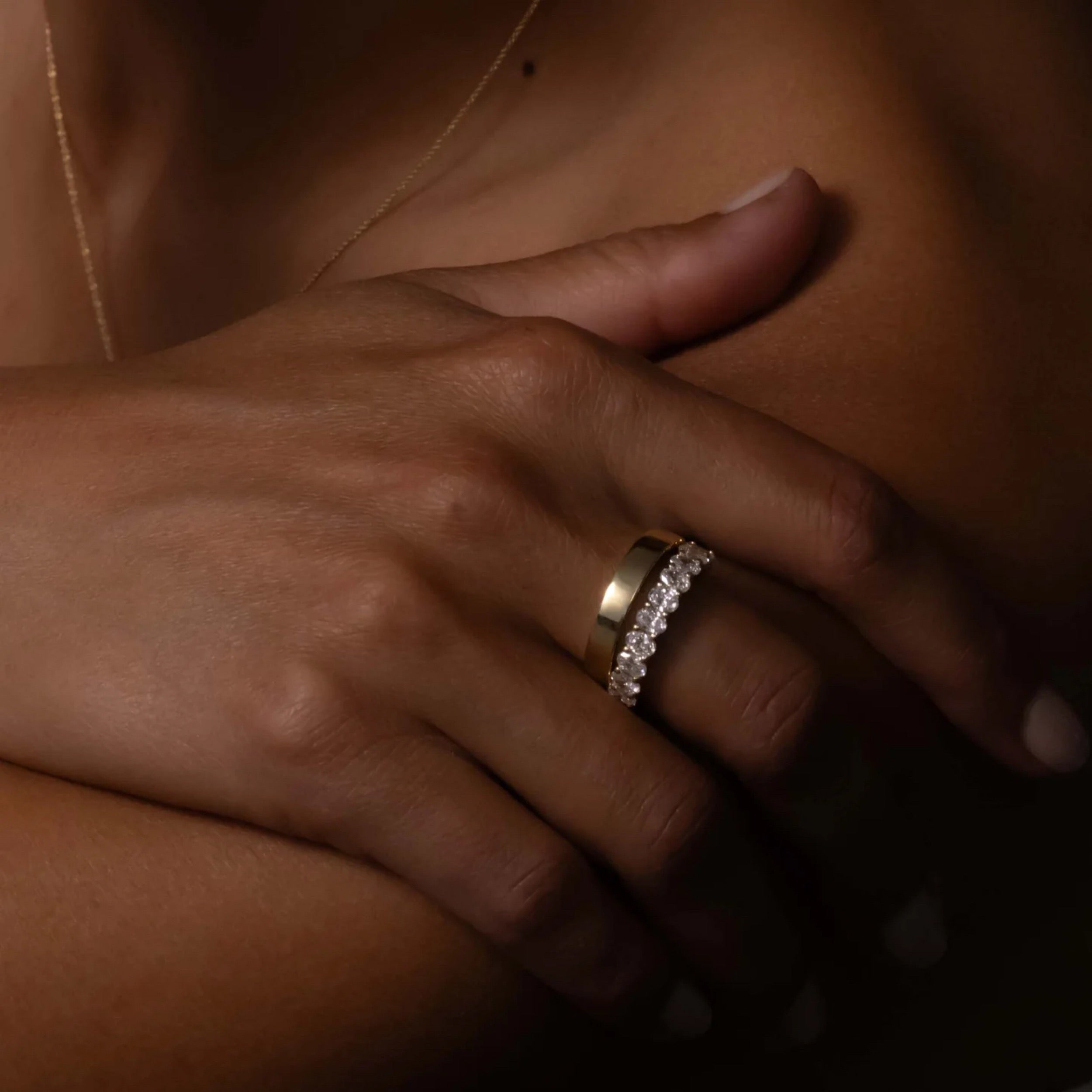 Classic Brushed Statement Wedding Band