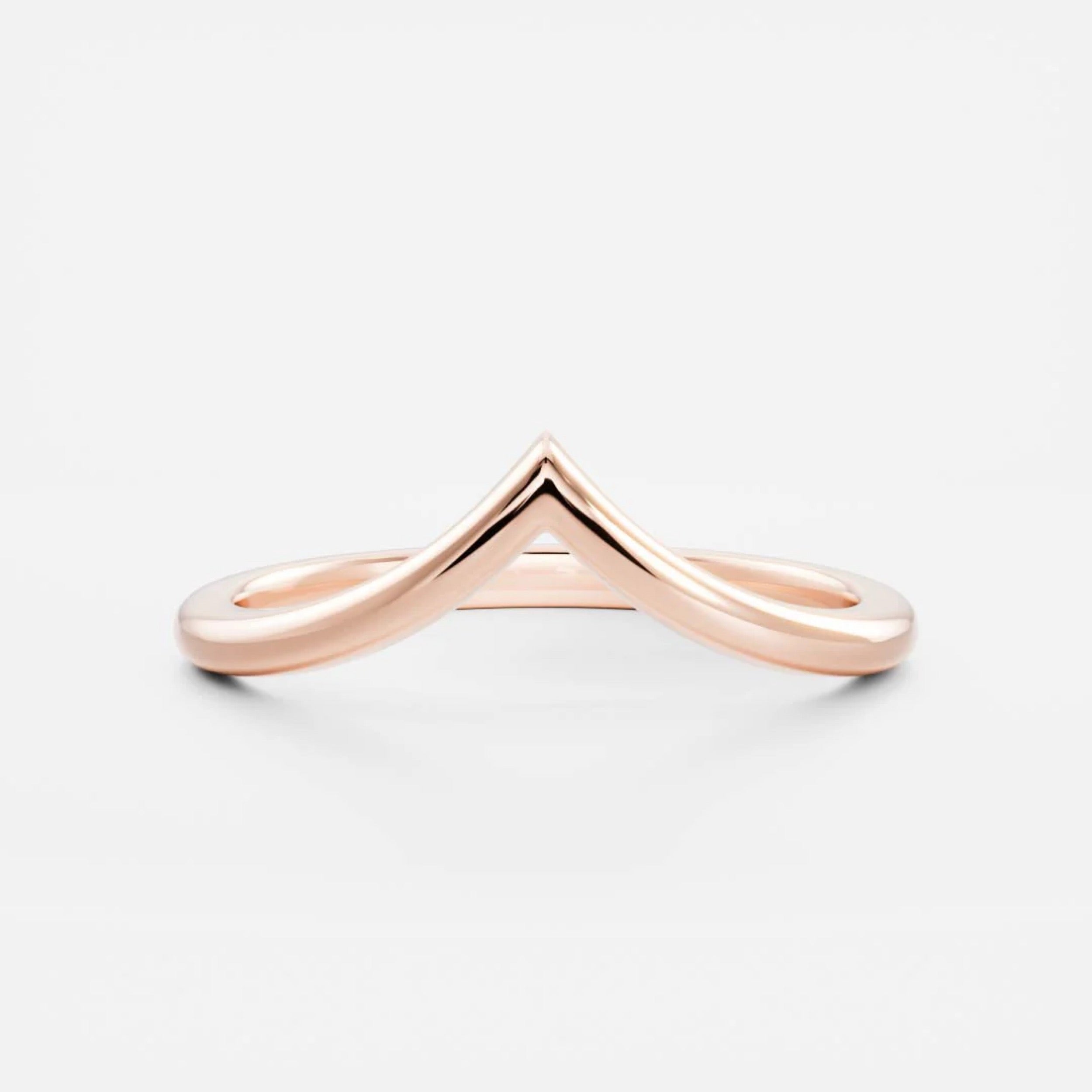 Classic Plain Chevron Wedding Band