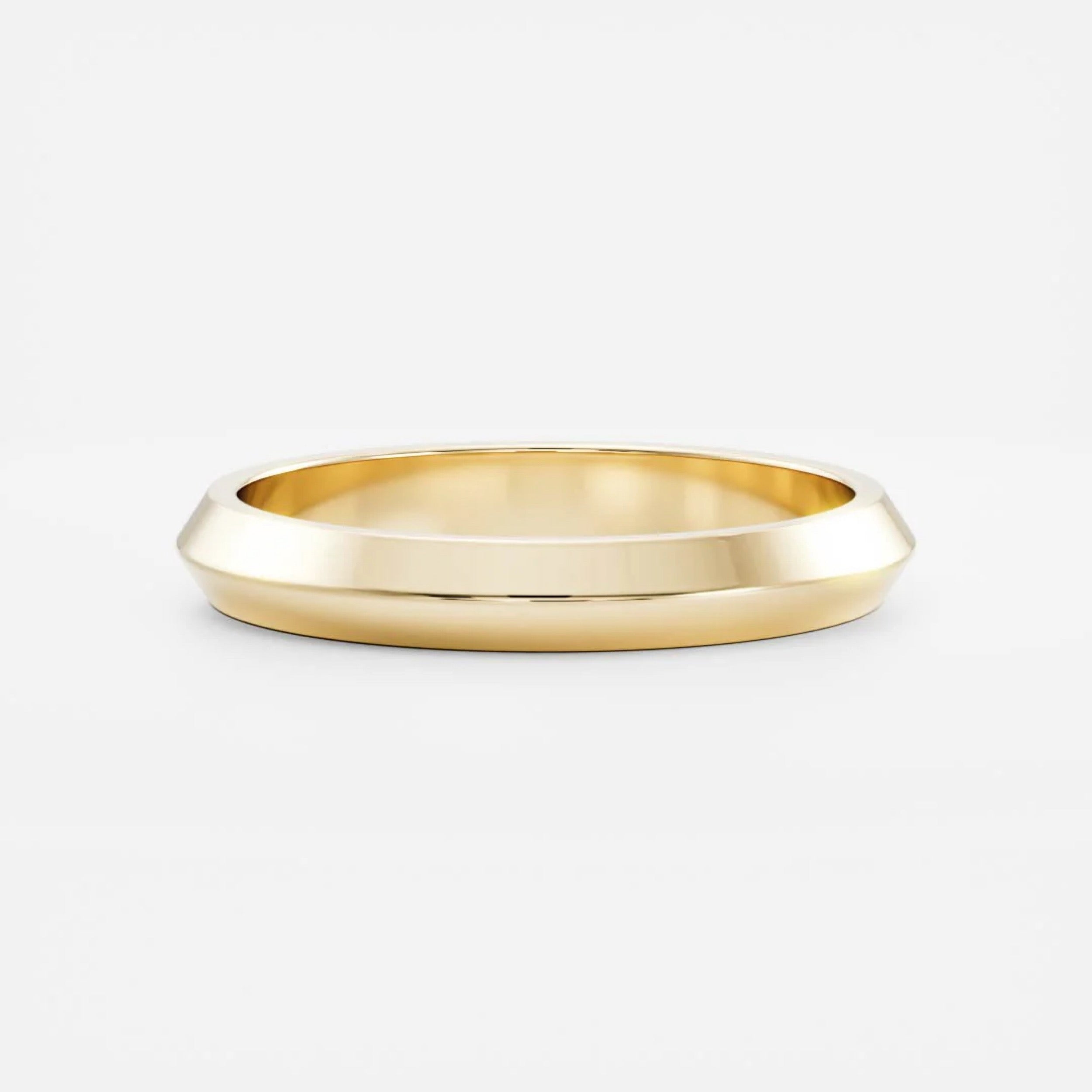Classic Plain Knife Edge Wedding Band