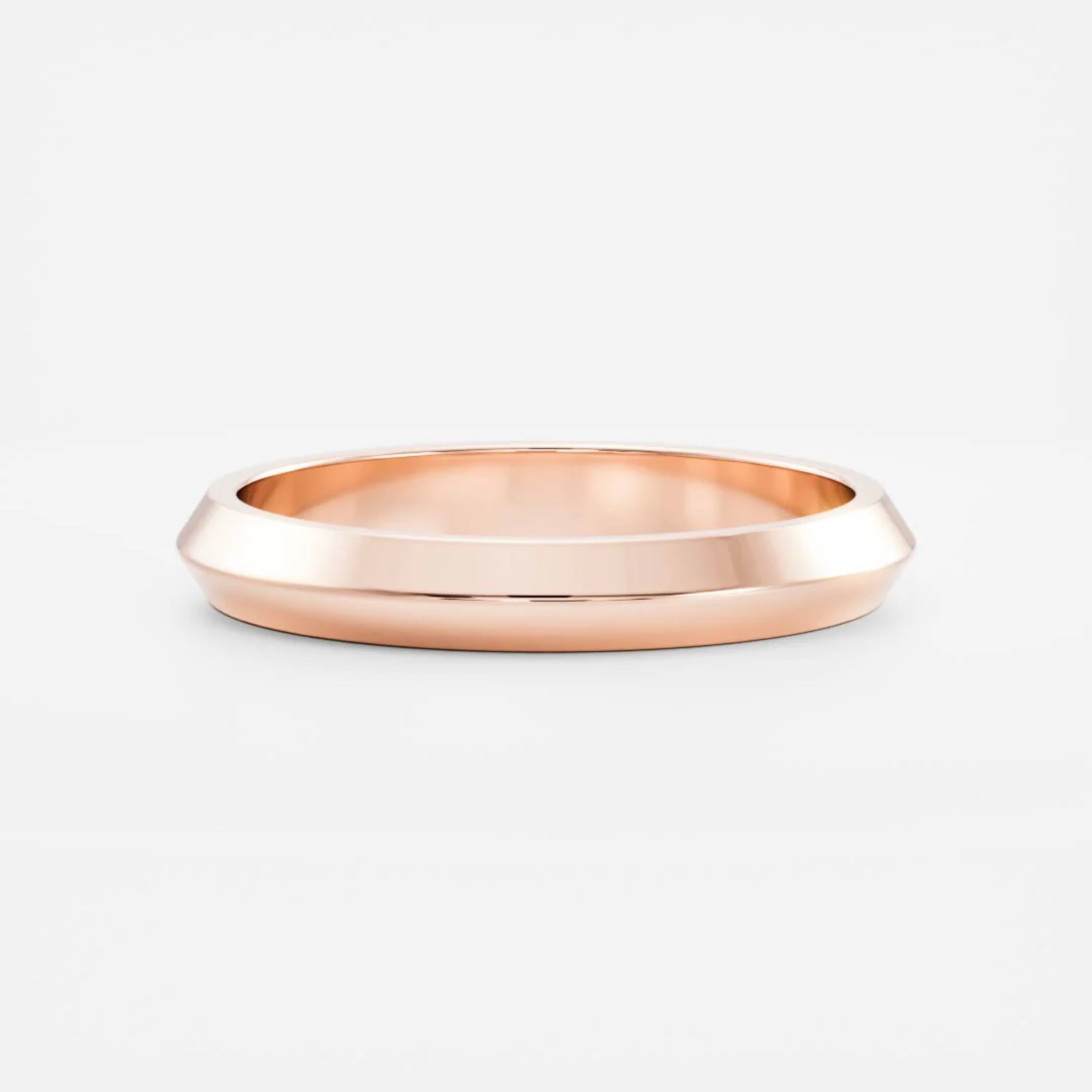 Classic Plain Knife Edge Wedding Band