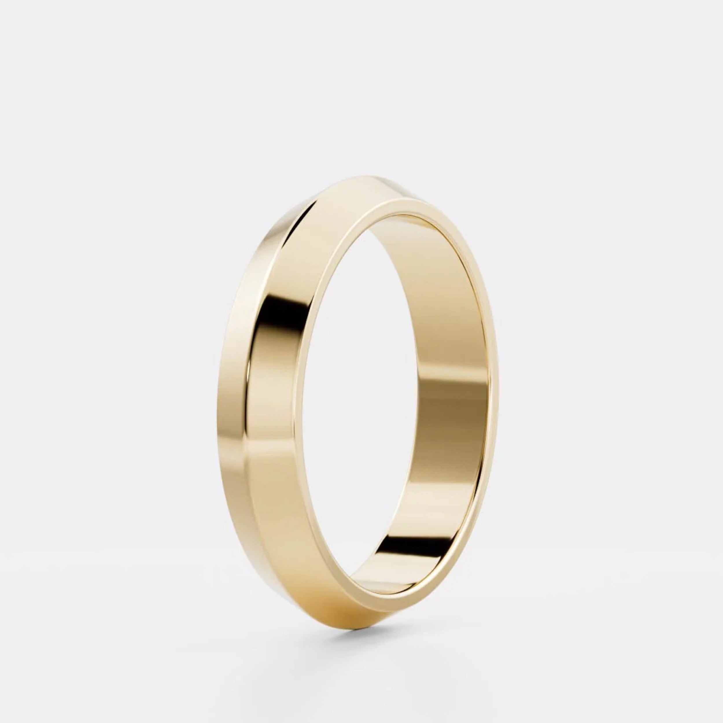 Classic Plain Knife Edge Wedding Band