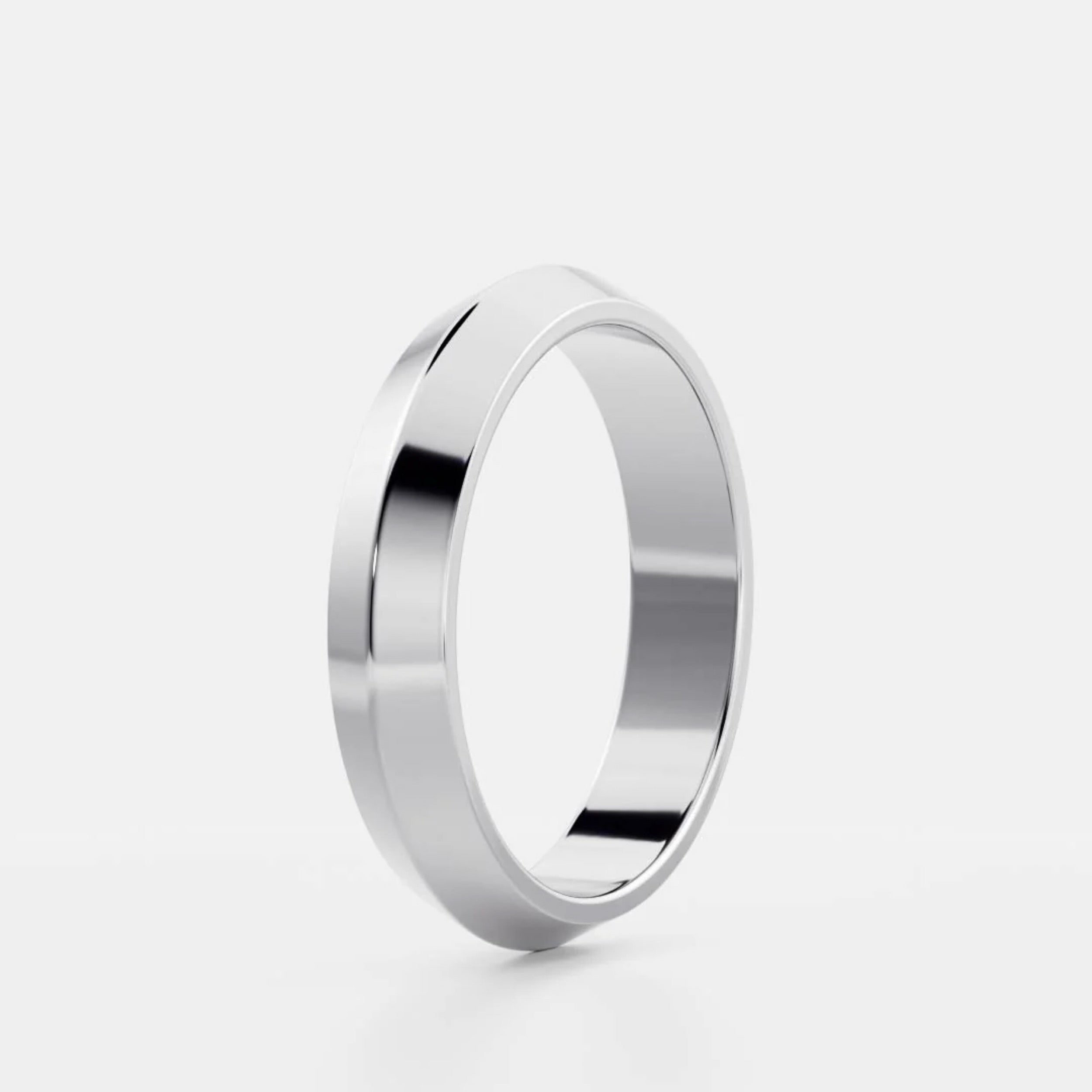 Classic Plain Knife Edge Wedding Band
