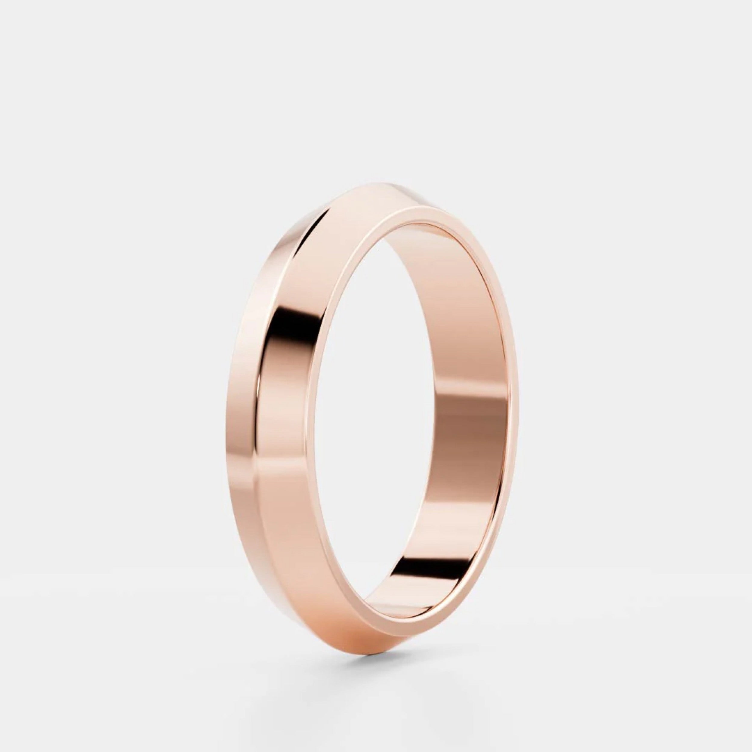 Classic Plain Knife Edge Wedding Band