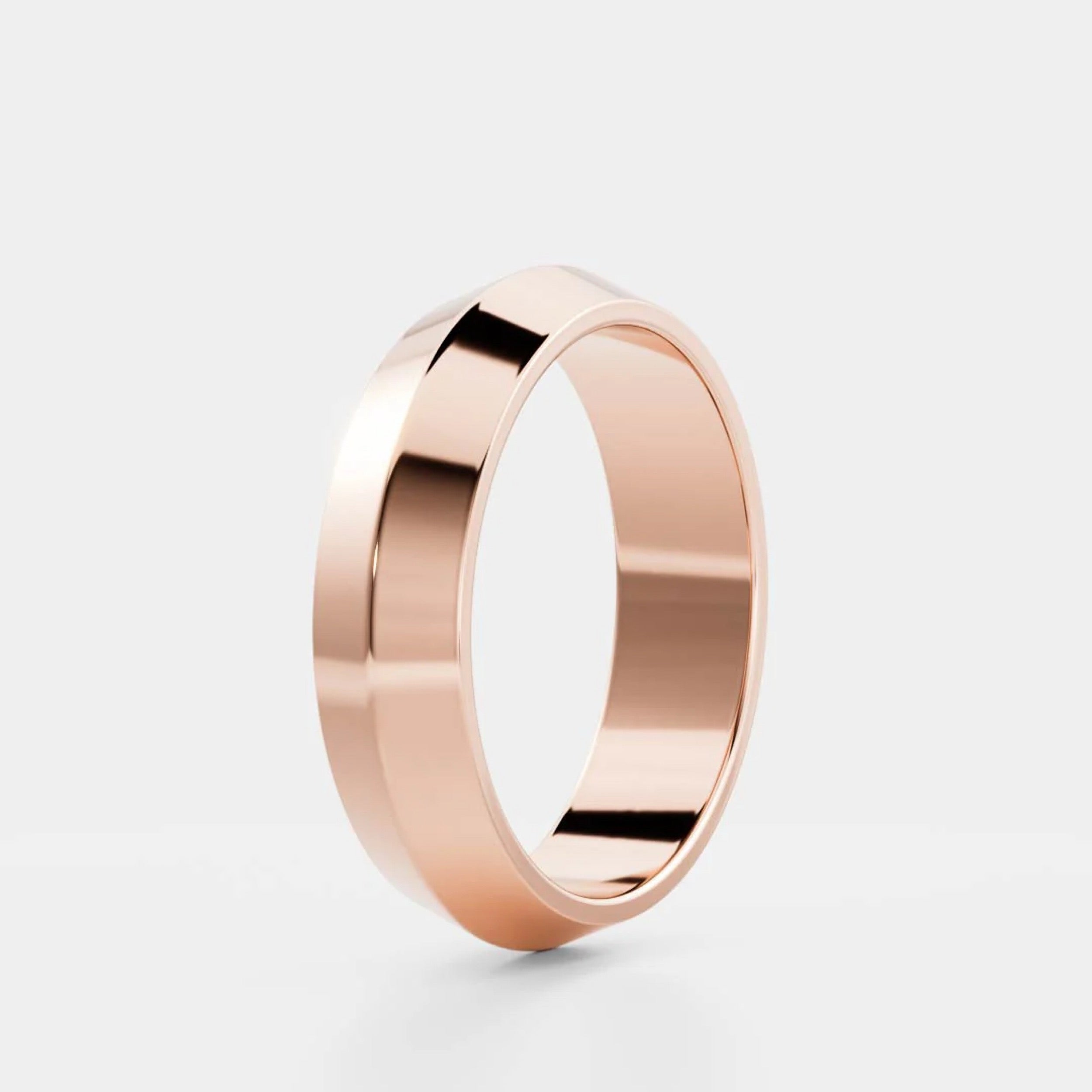 Classic Plain Knife Edge Wedding Band
