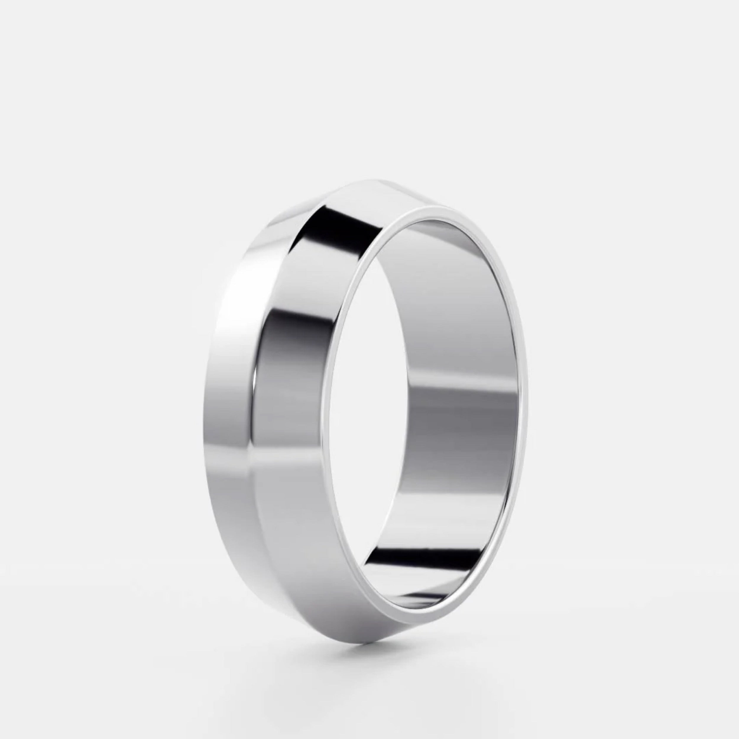 Classic Plain Knife Edge Wedding Band