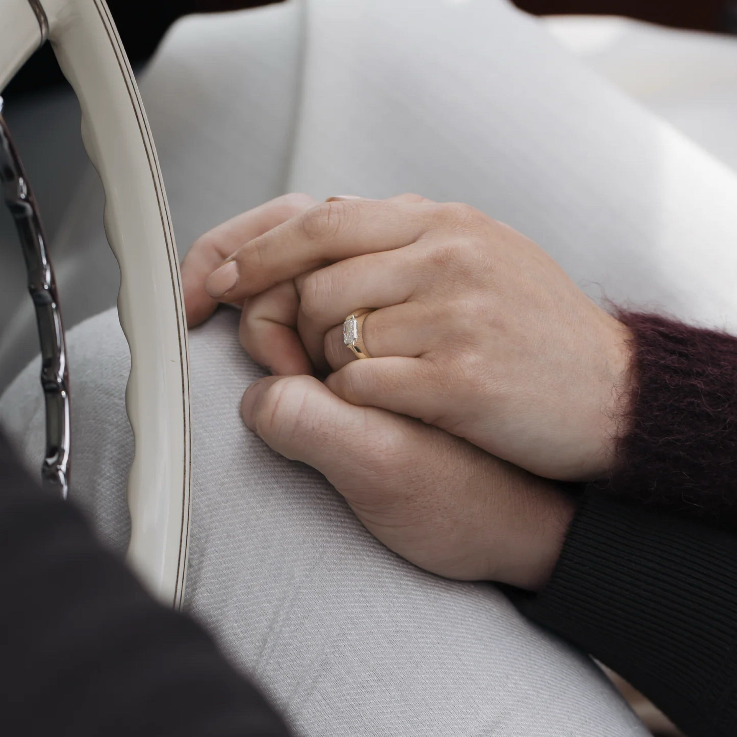 1.0 - 3.0 CT Radiant Lab Grown Diamond Half Bezel Engagement Ring