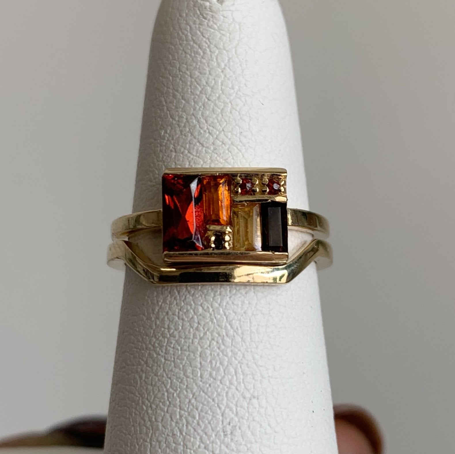 Geometric Plain Wedding Band