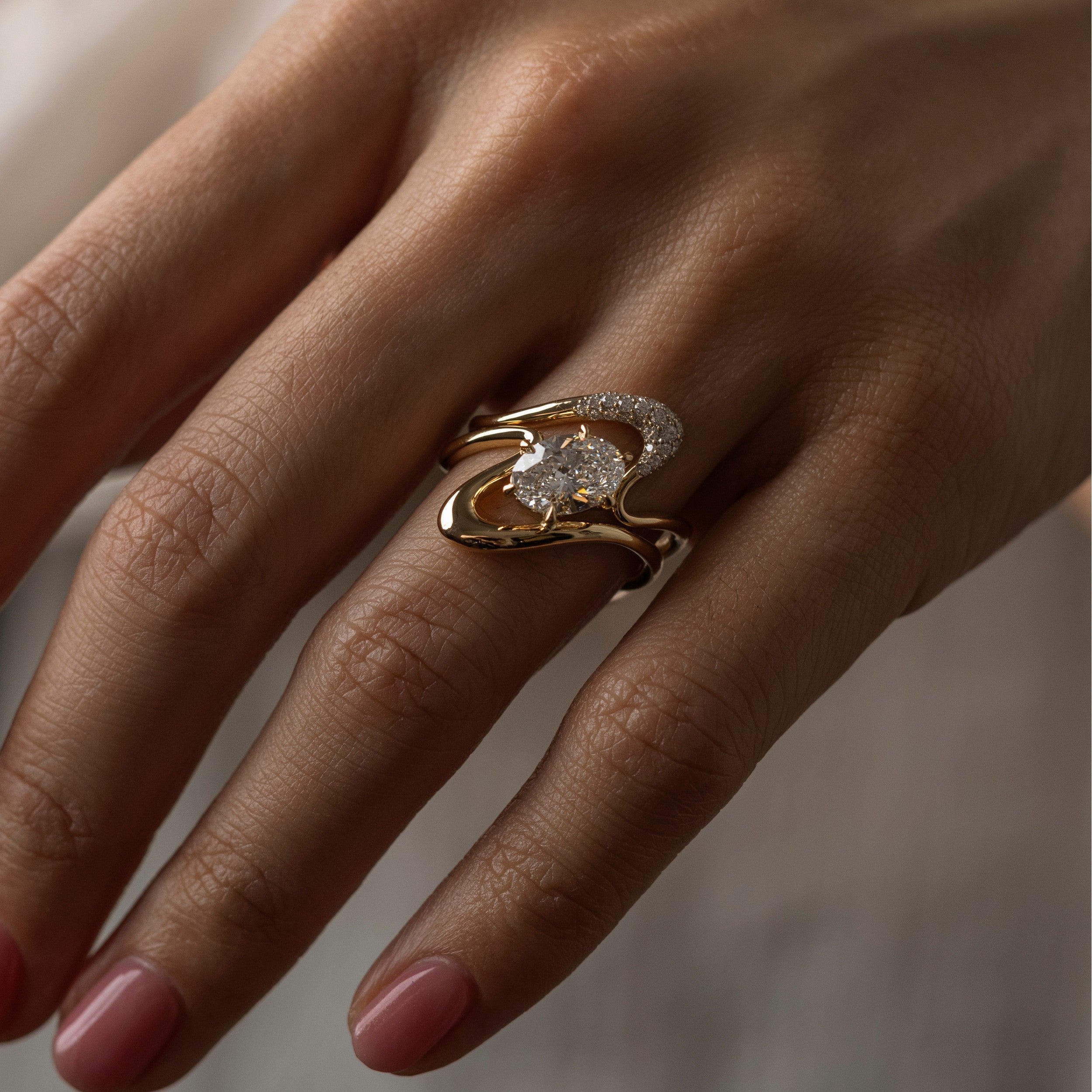 1.41 -3.50 CT Oval Cut Lab Grown Diamond Unique Engagement ring