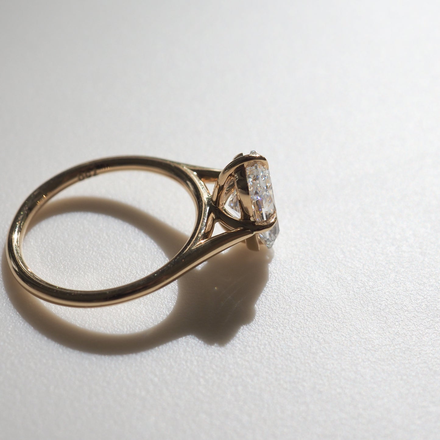 1.5 CT Elongated Cushion E/VS1 CVD Diamond Solitaire Engagement Ring - Camila Brown