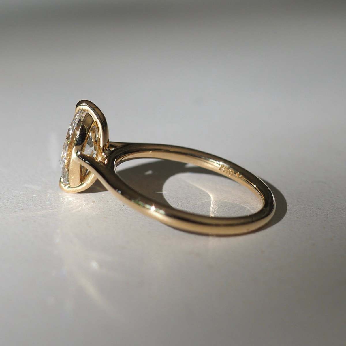 1.0 CT Marquise E/VS1 CVD Diamond Solitaire Engagement Ring - Camila Brown