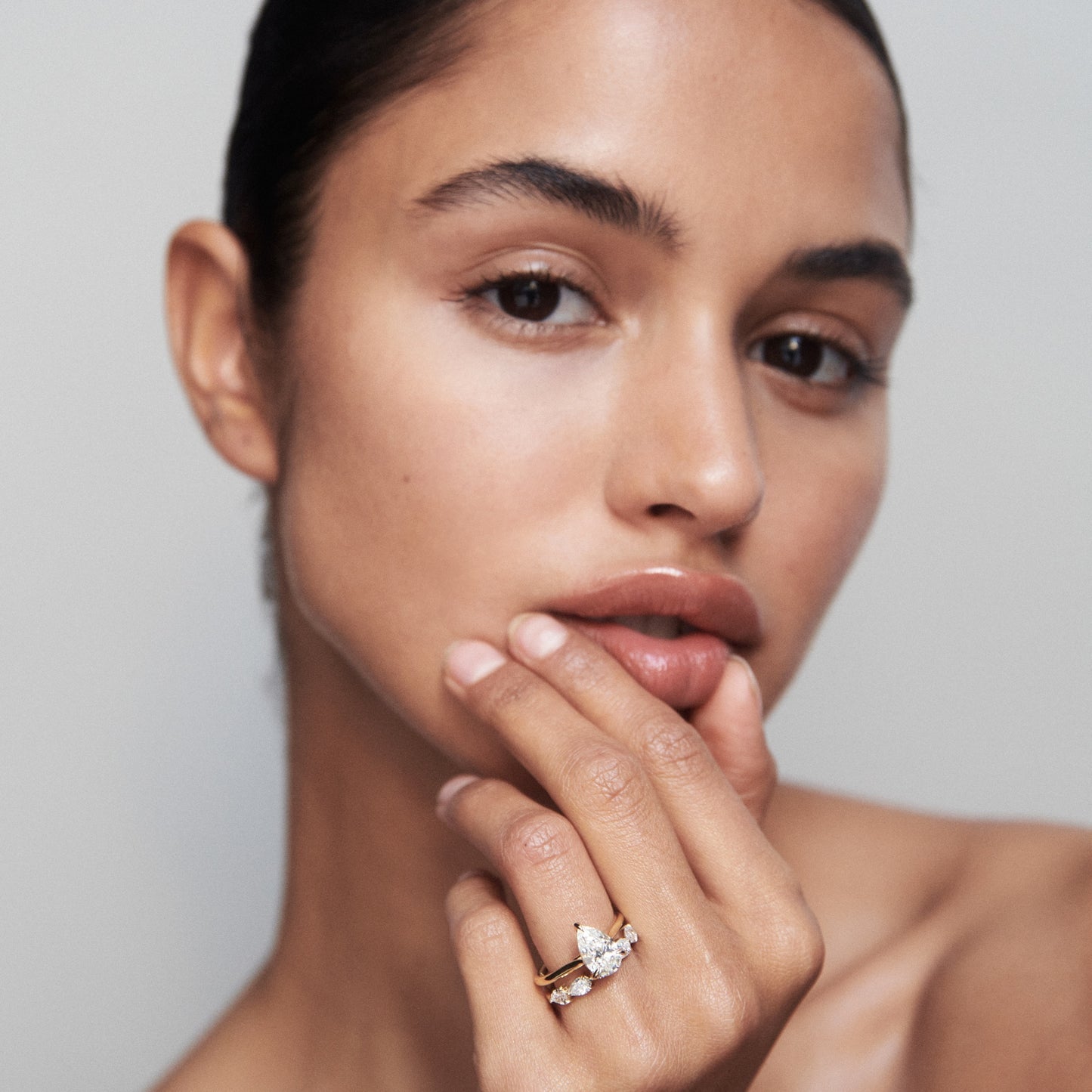 1.5 CT Pear G/VS1 CVD Diamond Solitaire Engagement Ring - Camila Brown