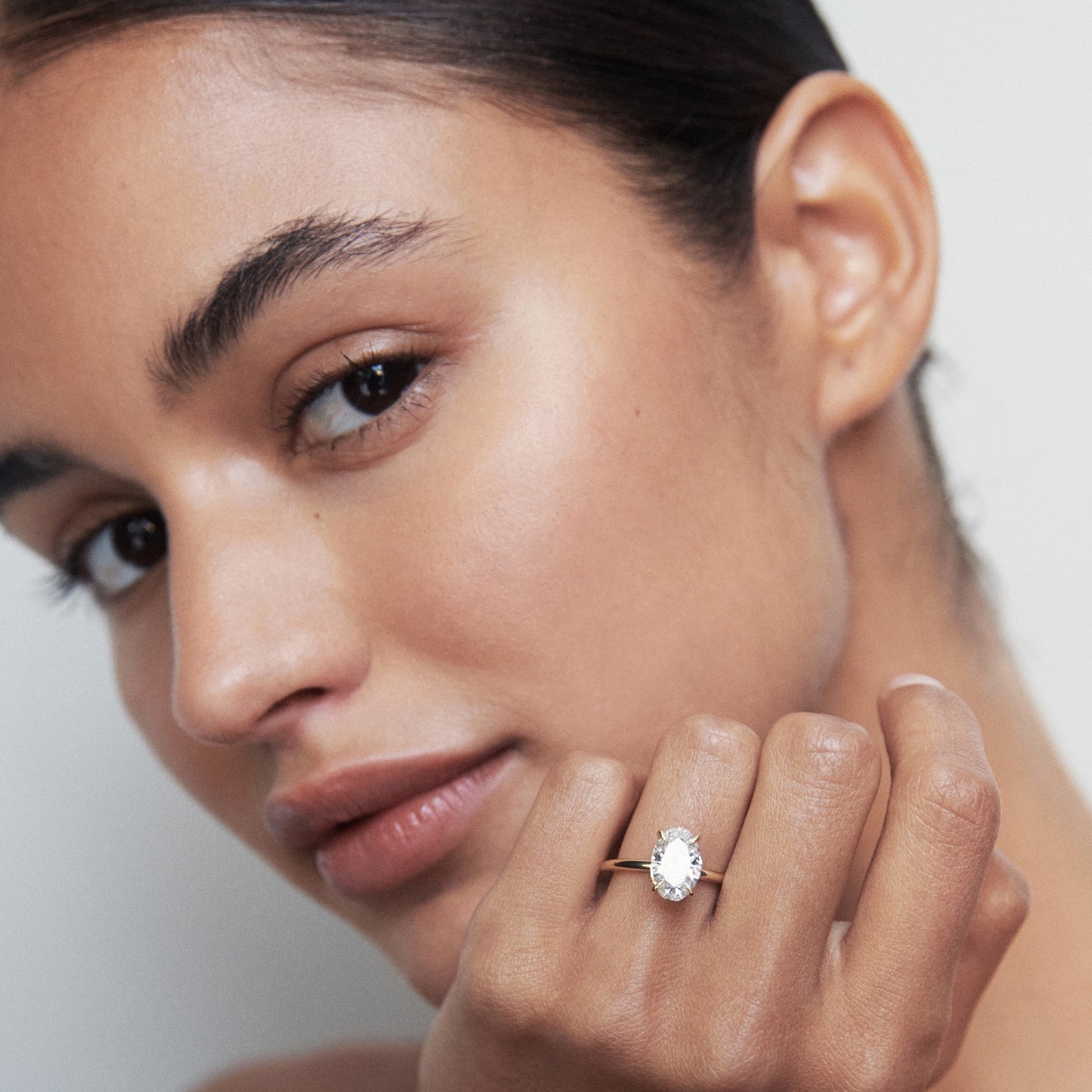 1.5 CT Oval G/VS1 CVD Diamond Solitaire Engagement Ring - Camila Brown
