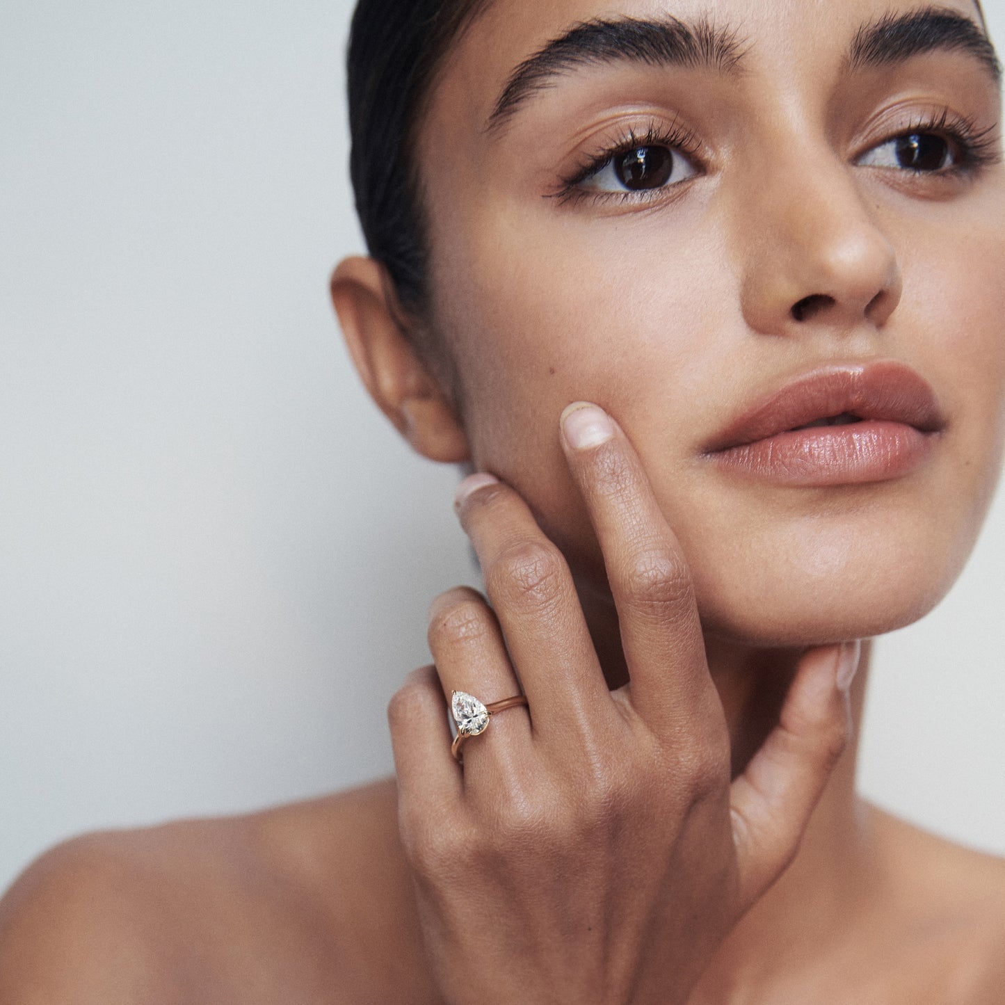 1.5 CT Pear G/VS1 CVD Diamond Solitaire Engagement Ring - Camila Brown