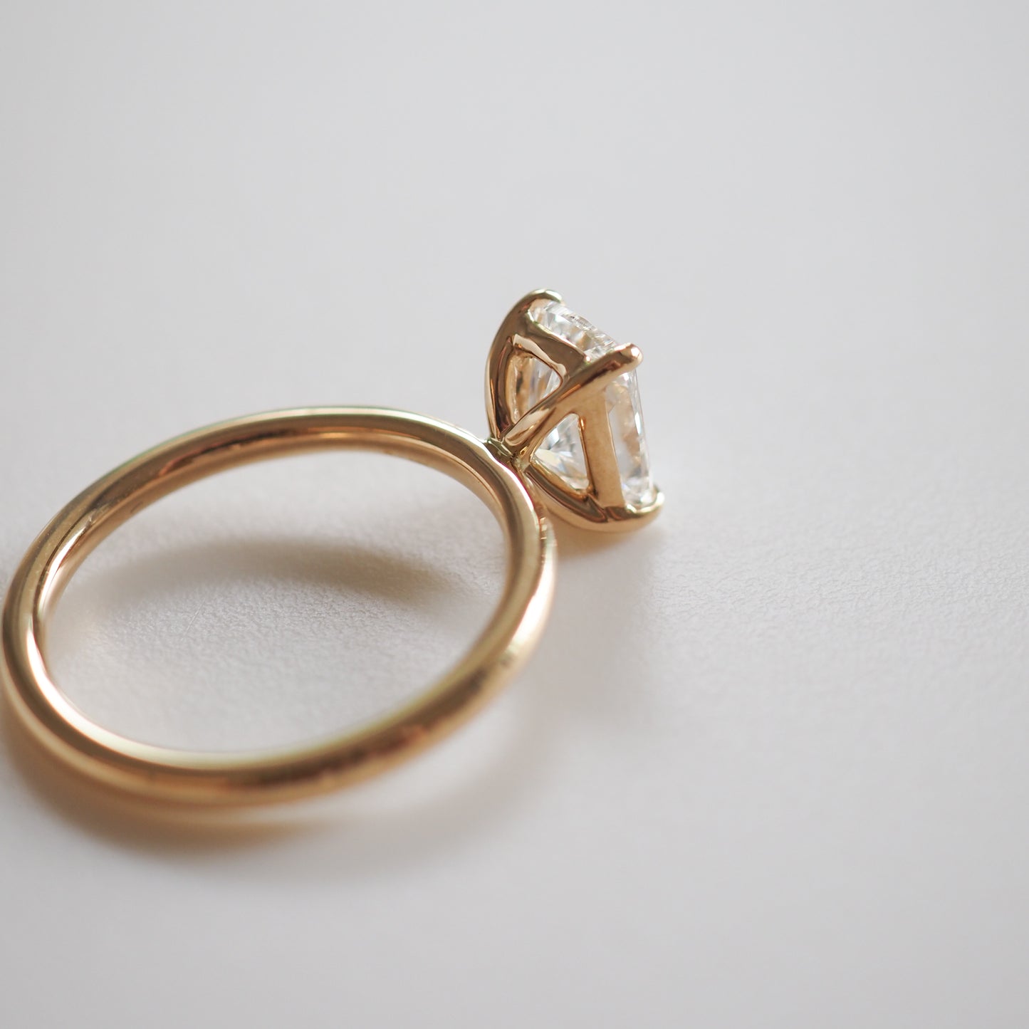 1.5 CT Elongated Cushion G/VS1 CVD Diamond Solitaire Engagement Ring - Camila Brown