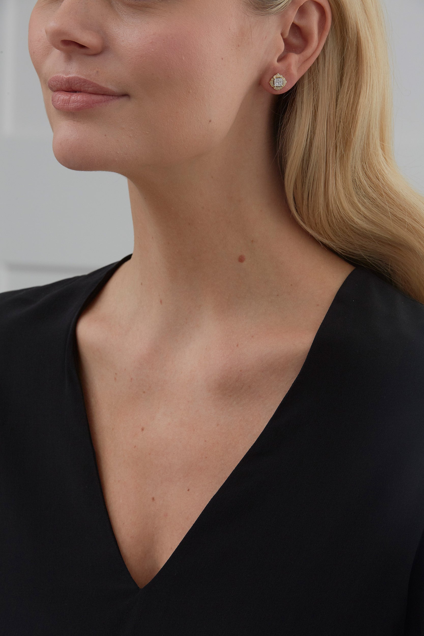 0.54 TCW Round Moissanite Diamond Stud Earrings - Camila Brown