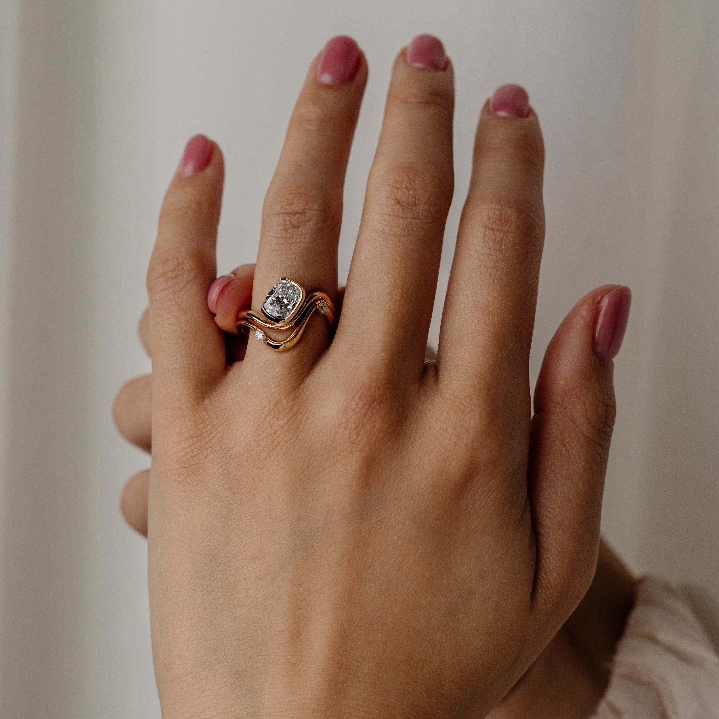 1.47 -3.50 CT Cushion Cut Lab Grown Diamond Unique Engagement ring