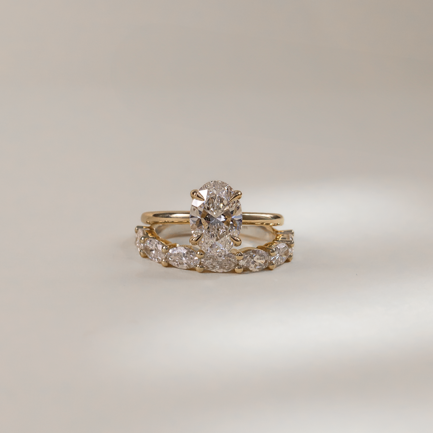 2.5 - 3.5 CT Oval Lab Grown Diamond Solitaire Engagement Ring