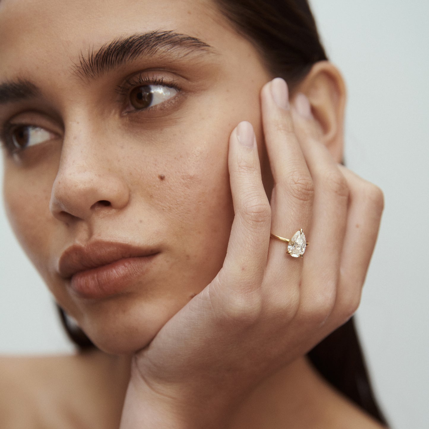 1.5 CT Pear G/VS1 CVD Diamond Solitaire Engagement Ring - Camila Brown